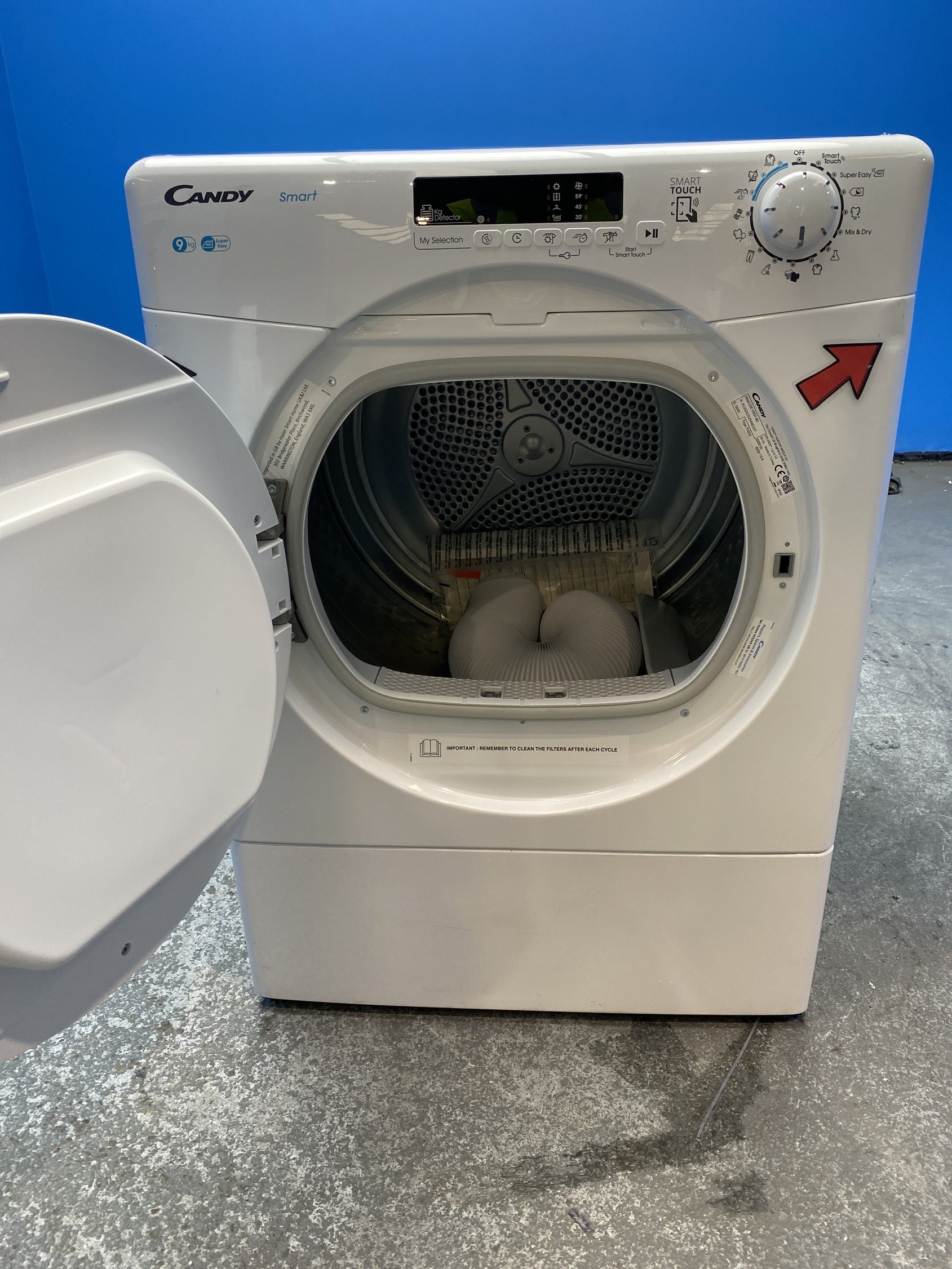 #GRC-156-122 - Candy CSEV9DF 9kg Vented Smart Tumble Dryer
