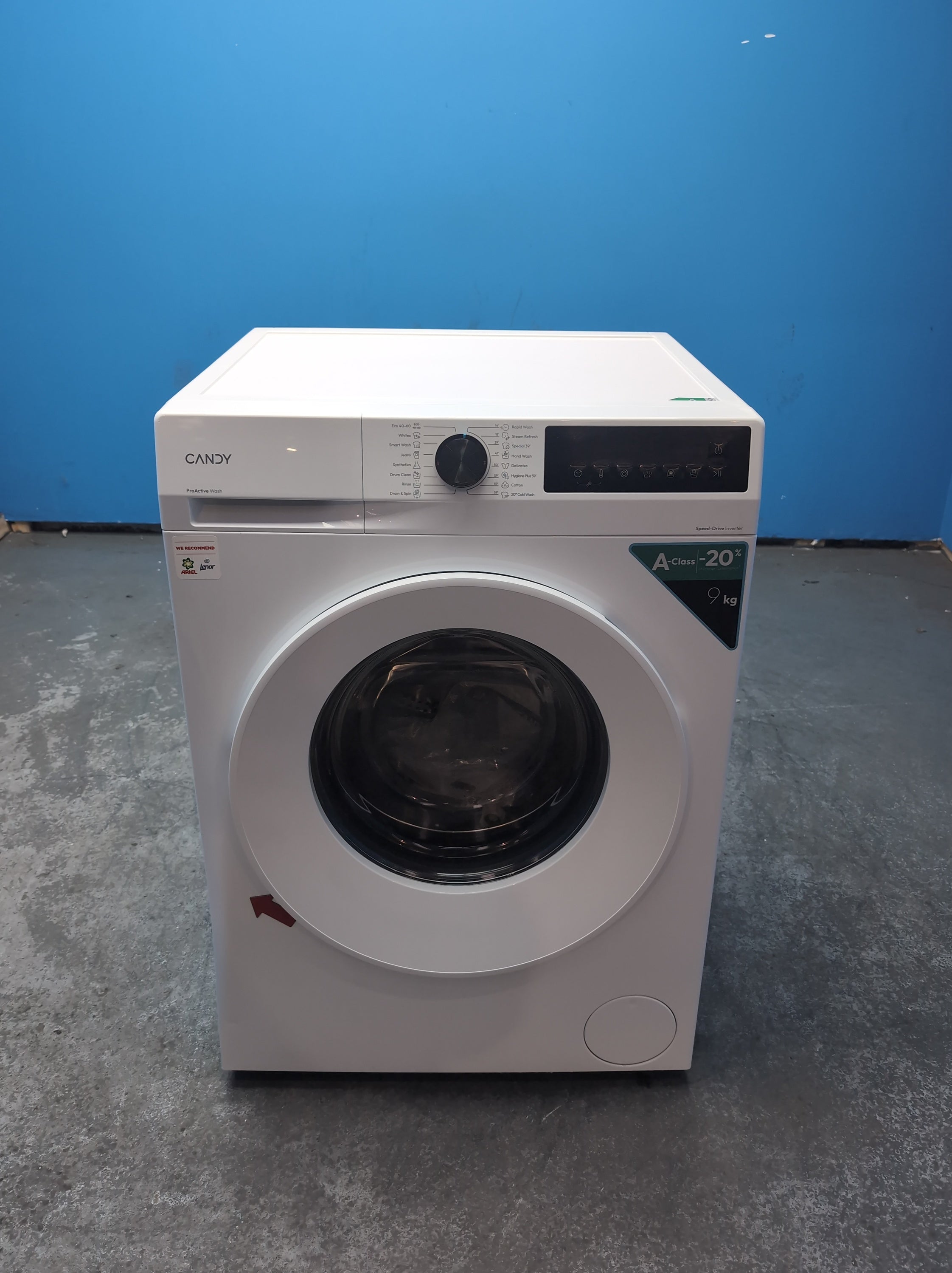 #GRC-163-654 - Candy 9kg 1400rpm Washing Machine – Quick Wash, MixPower System, White