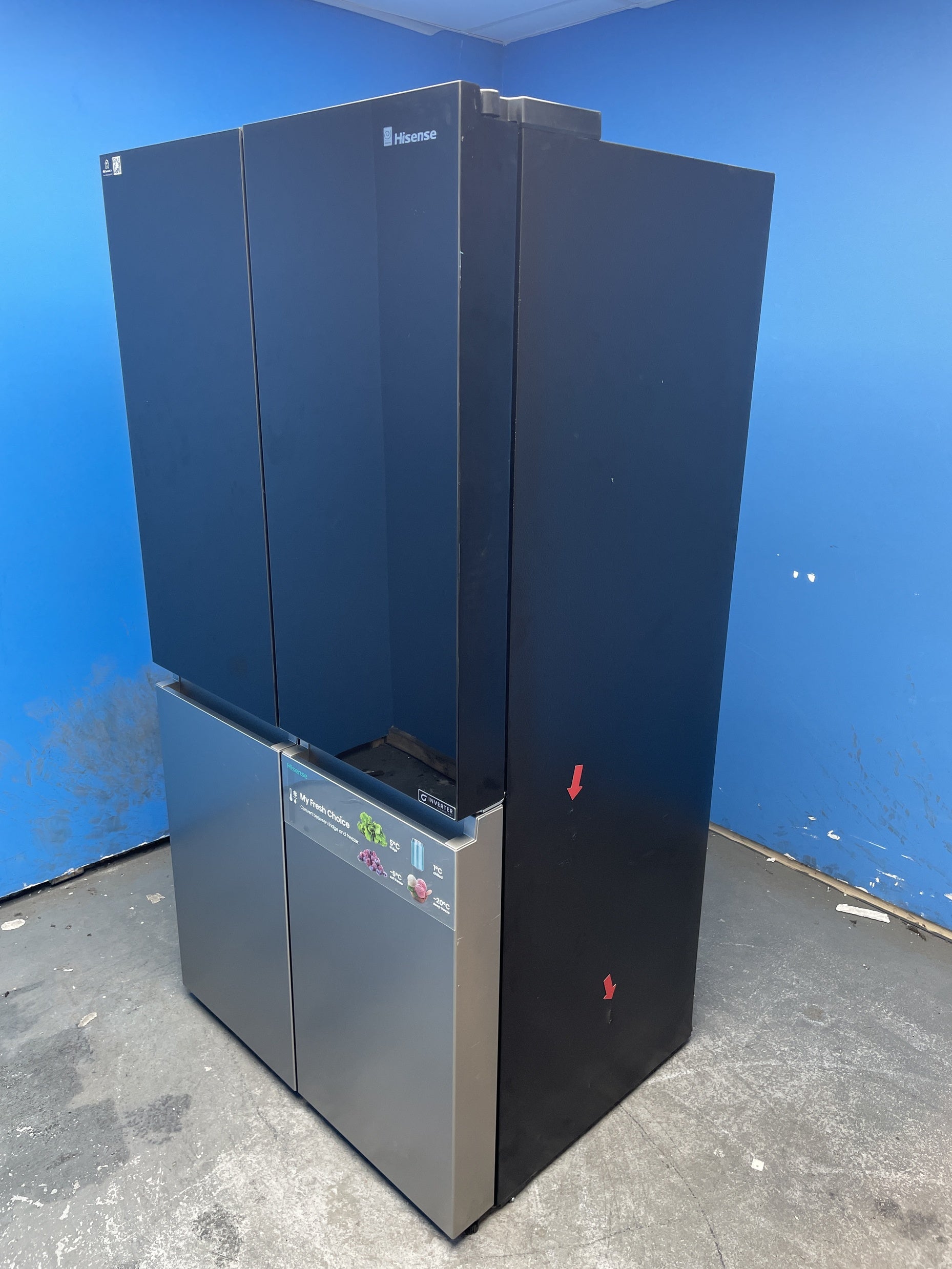 #GRC-158-069 - Hisense RQ5X560SFLES Smart American Multi Door Fridge Freezer