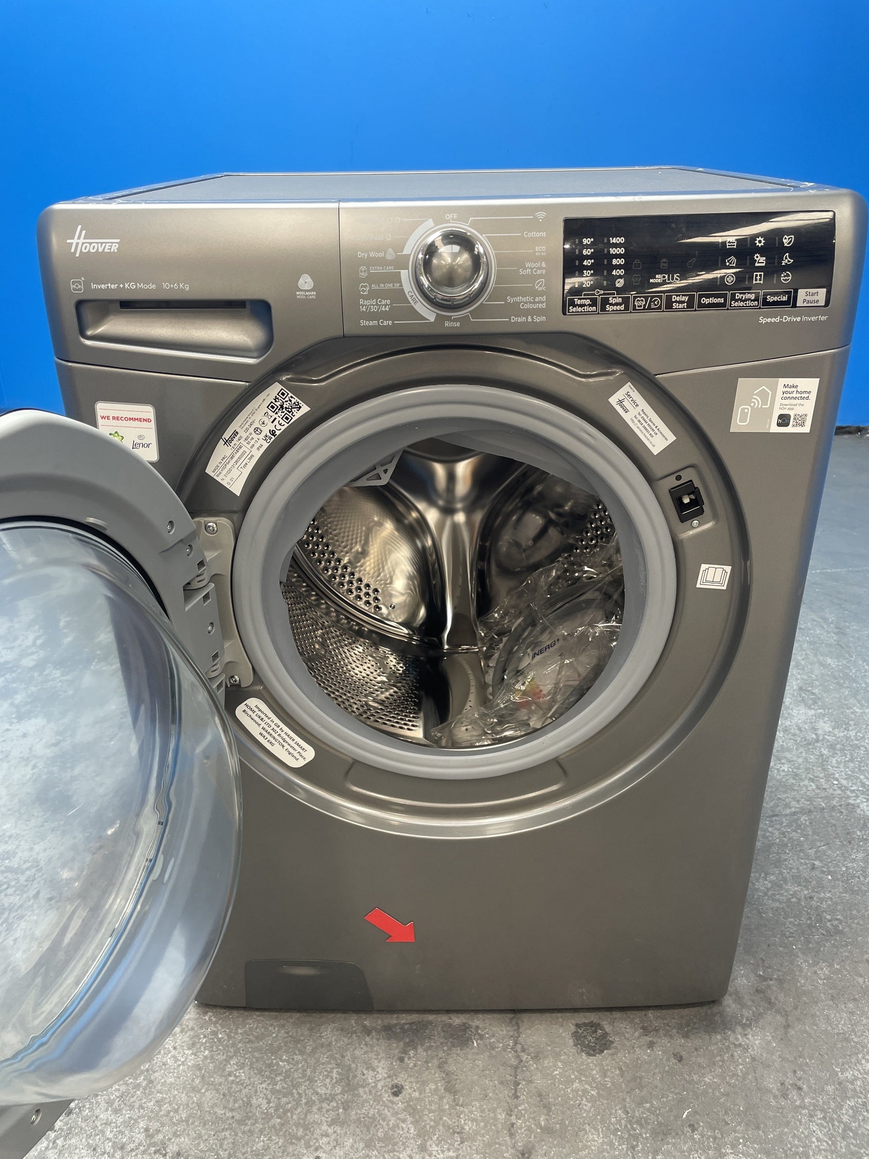 #GRC-159-866 - Hoover H3DPS41066TABR80 10kg / 6kg 1400 Spin Washer Dryer