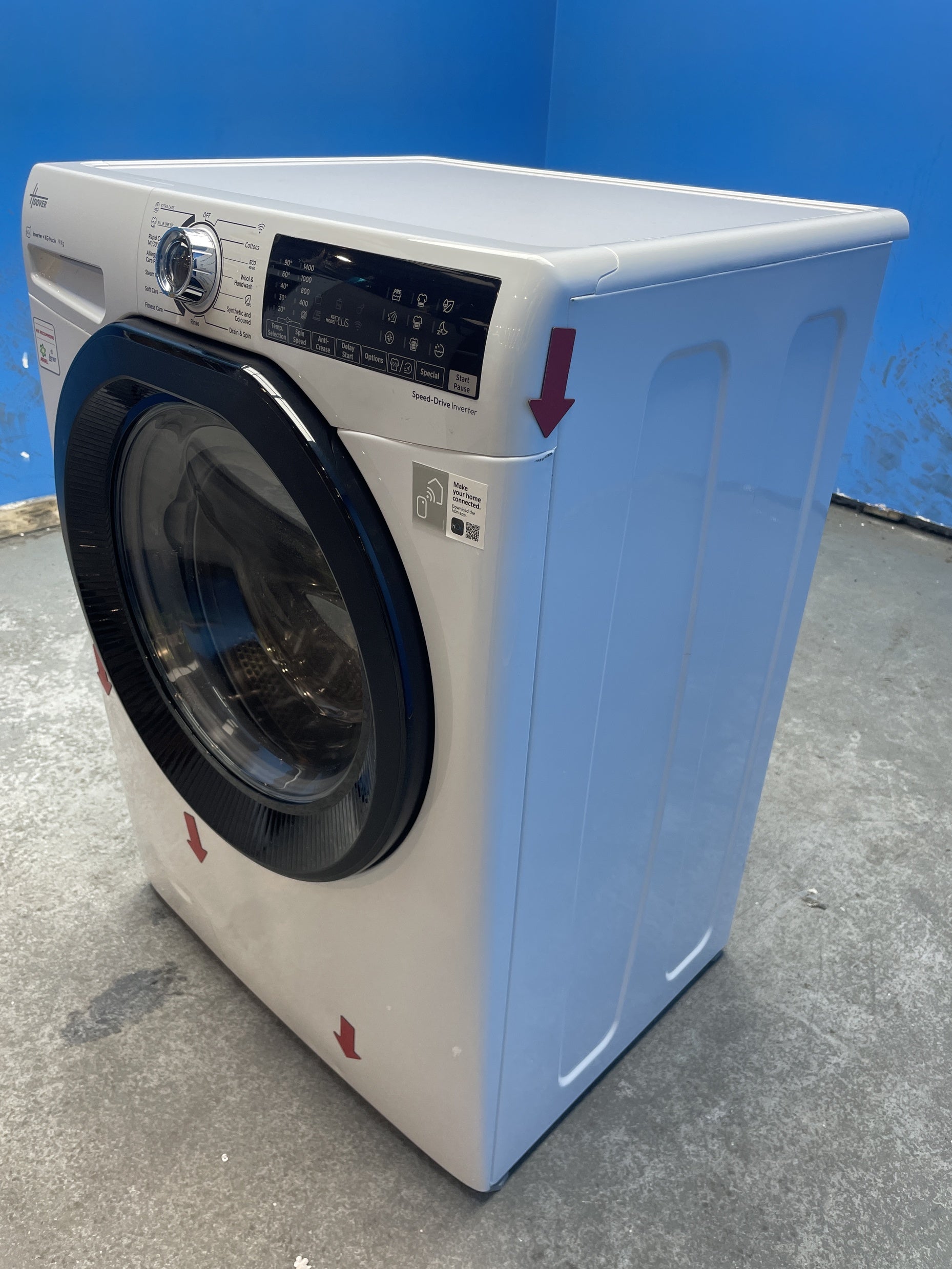 #GRC-158-379 - Hoover H3WPS496TAMB6 9kg 1400 Spin Washing Machine