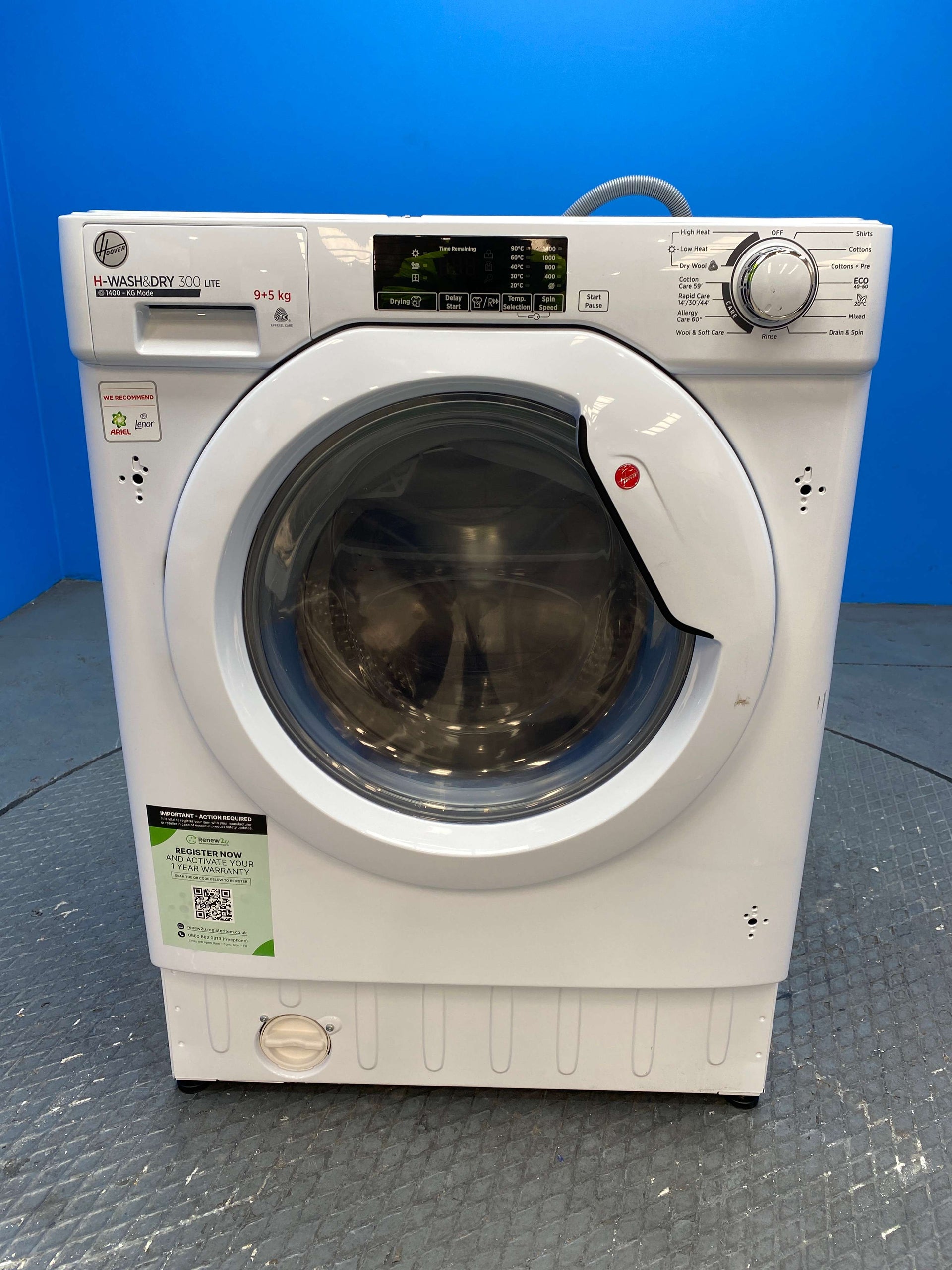 Hoover HBD495D1E Integrated 9/5kg 1400 Spin Washer Dryer