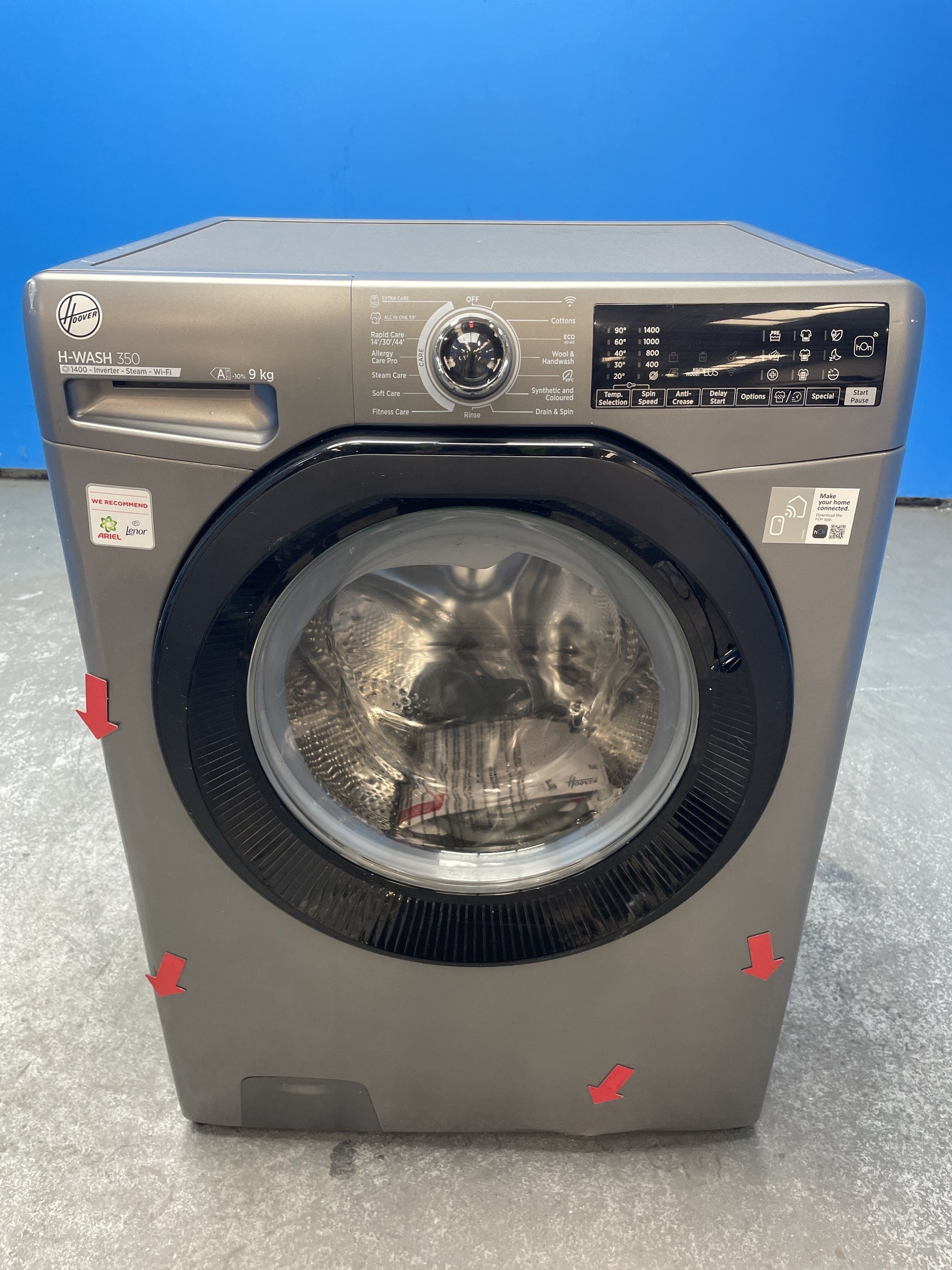 #GRC-163-111 - Hoover H3WPS496TAMBR680 9kg 1400 Spin Washing Machine