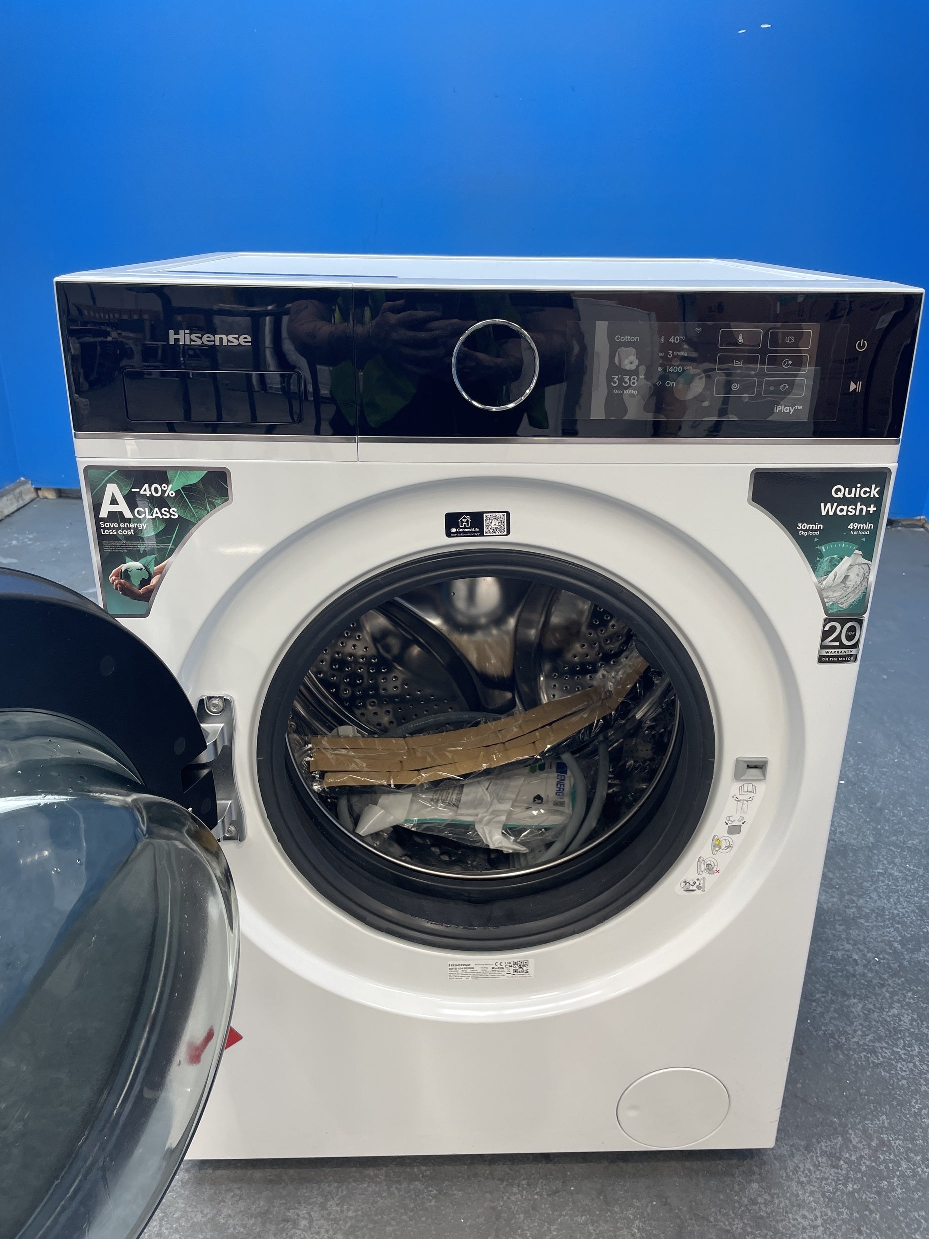 #GRC-163-178 - Hisense WF5I1045BWQ KitchenFit 5i 10.5 kg WiFi Washing Machine