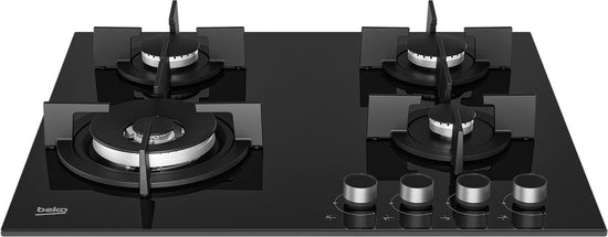 Beko HCLW64222S 4 Zone Glass Finish Gas Hob