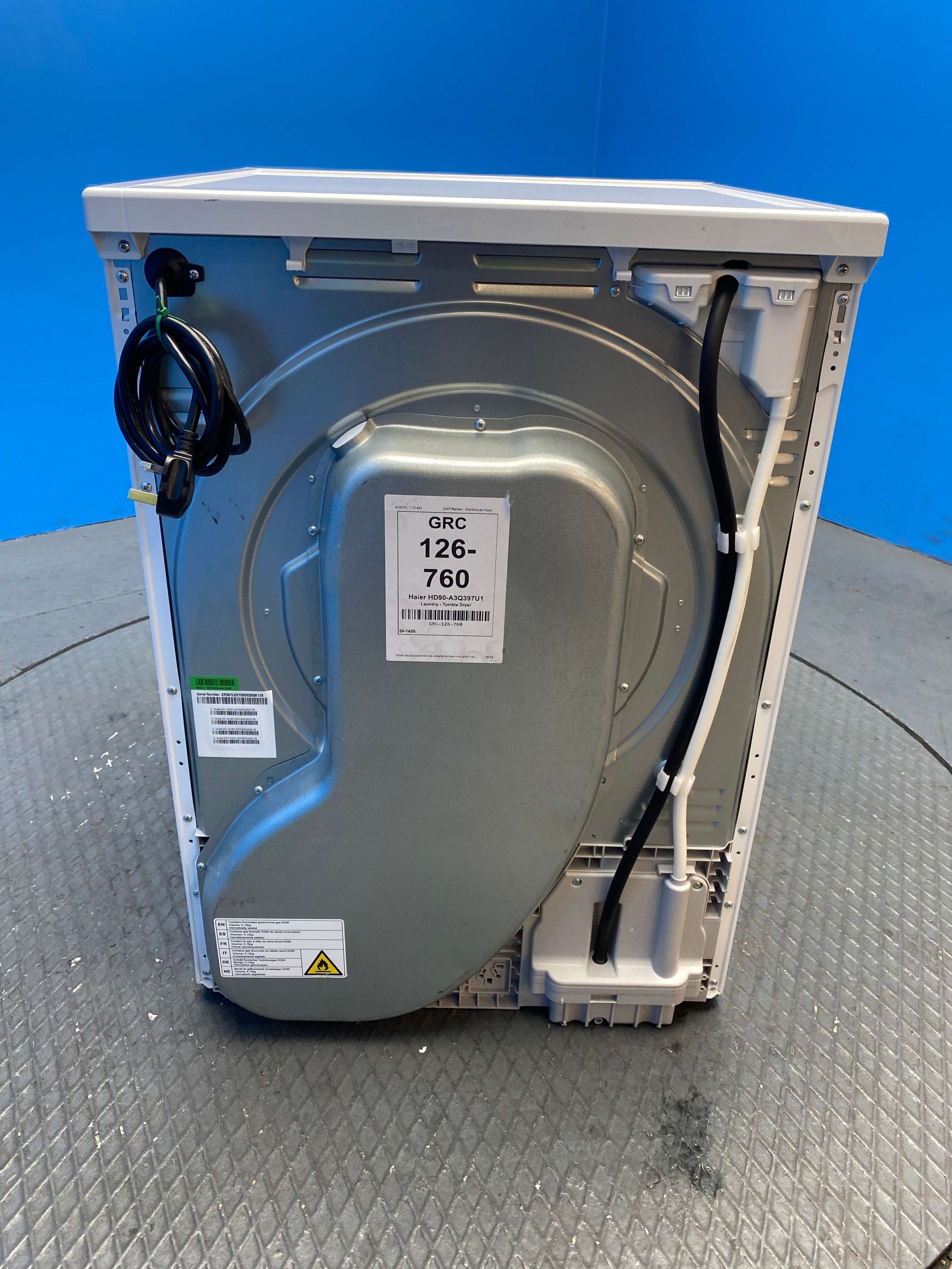 Haier HD90-A3Q397U1 X Series 11 9 kg Heat Pump Tumble Dryer