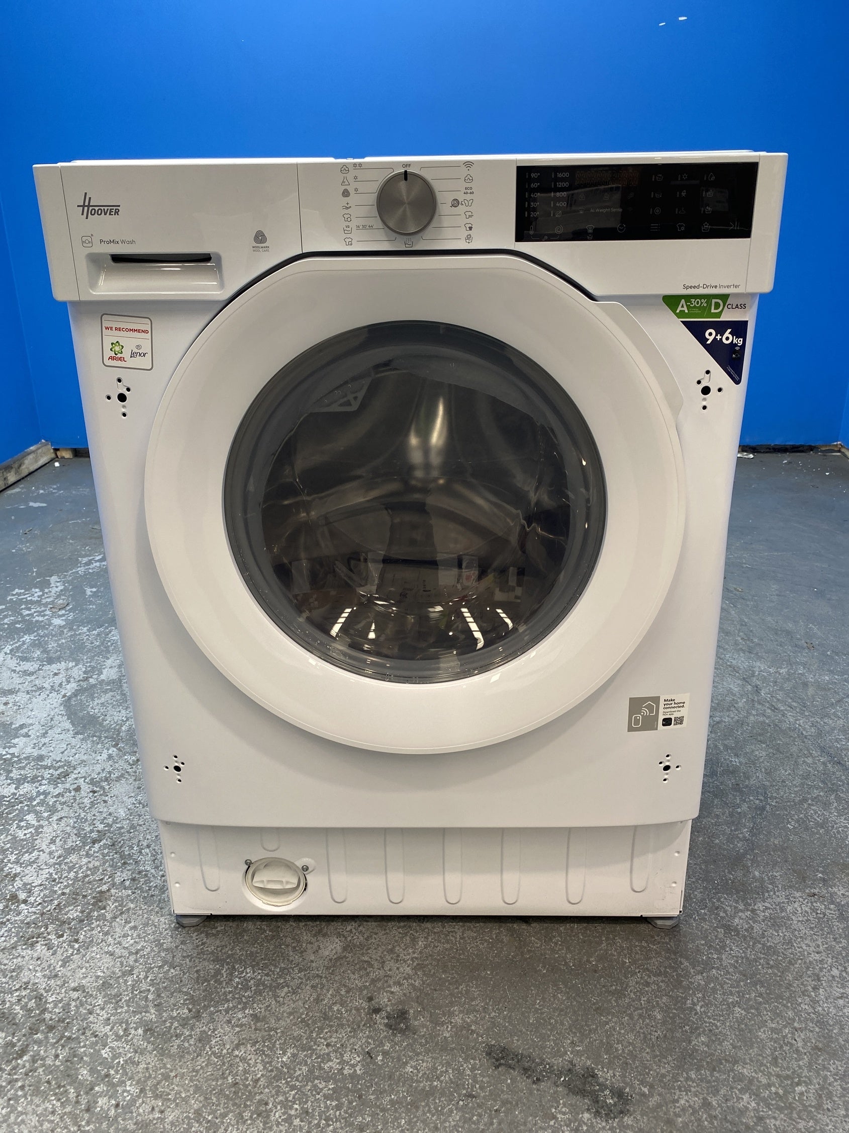#GRC-156-940 - Hoover BH4S696M6D9-80 9/6kg 1600rpm Integrated Washer Dryer