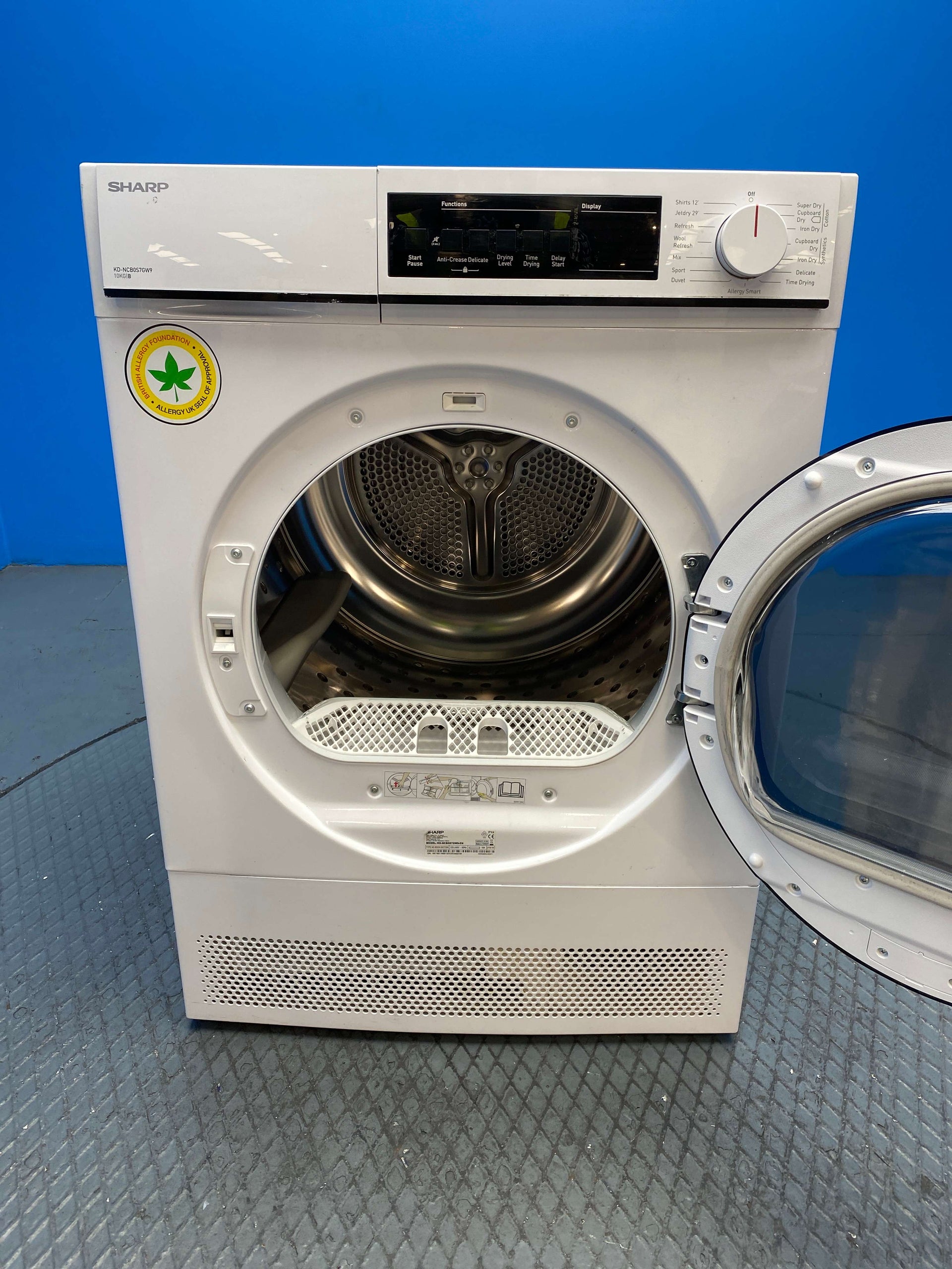 Sharp KD-NCB0S7GW9 10kg Condenser Tumble Dryer