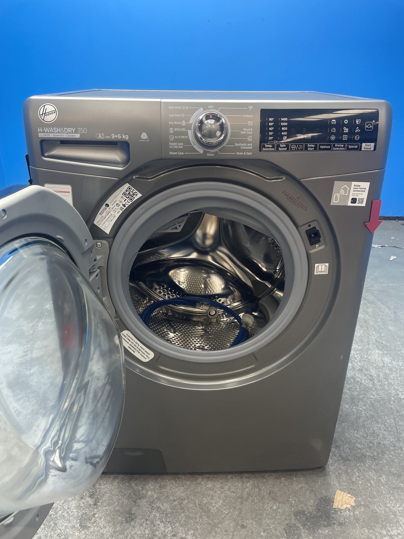 #GRC-159-317 - Hoover H3DPS4966TAMBR80 9kg / 6kg 1400 Spin Washer Dryer