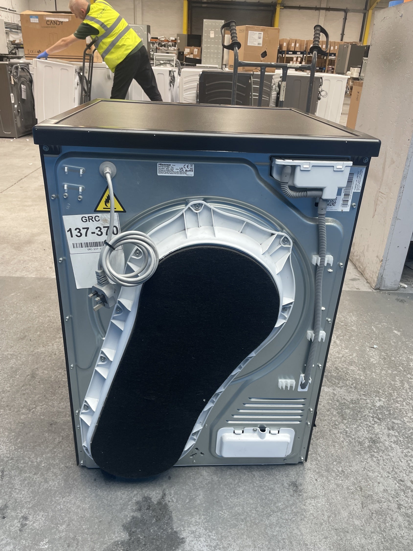 #GRC-137-370 - Hisense DH7S107BB 7S Series 10kg Heat Pump Tumble Dryer