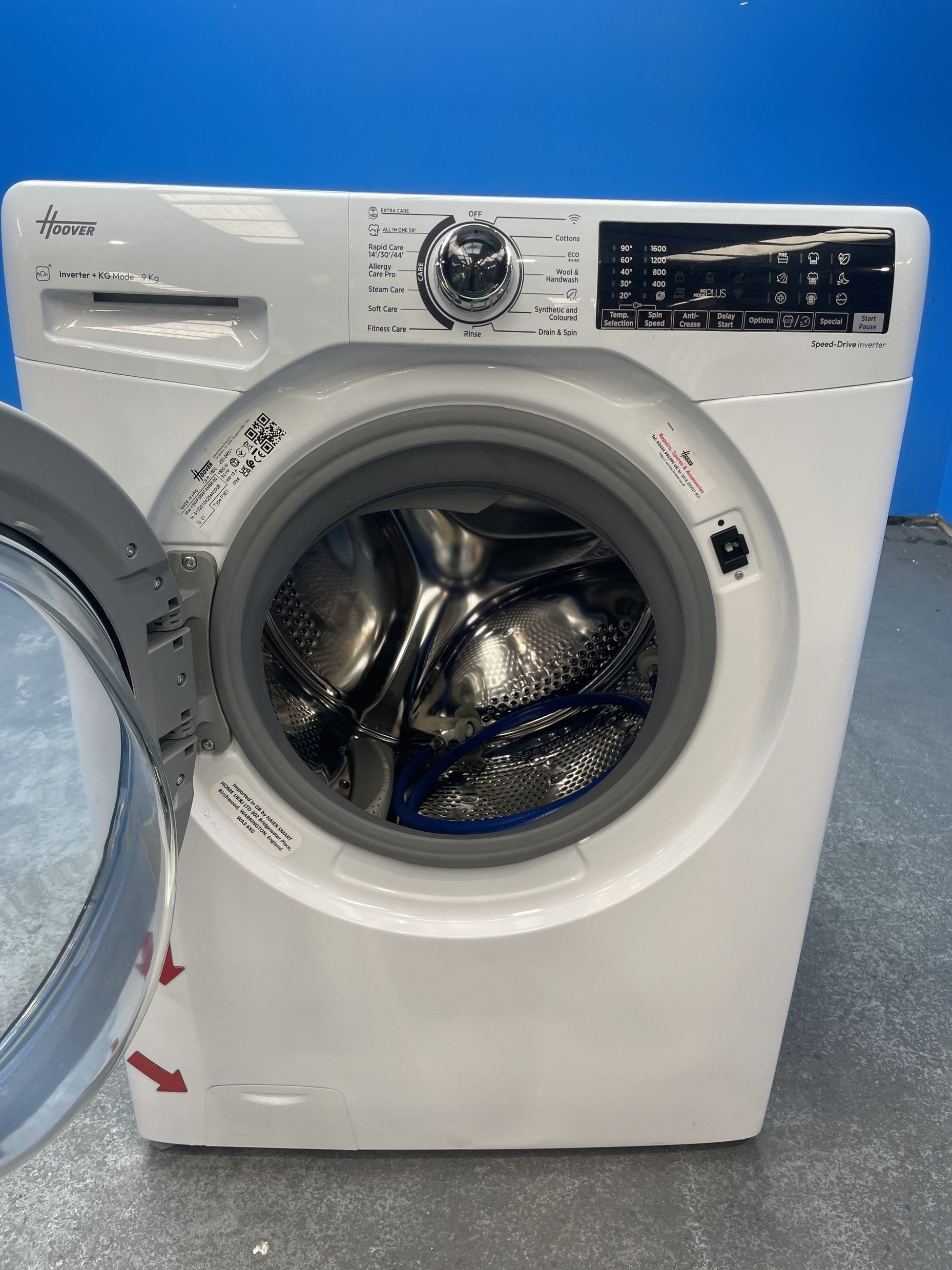 #GRC-159-533 - Hoover H3WPS696TAMB6-80 H-WASH 350 9kg 1600rpm Washing Machine