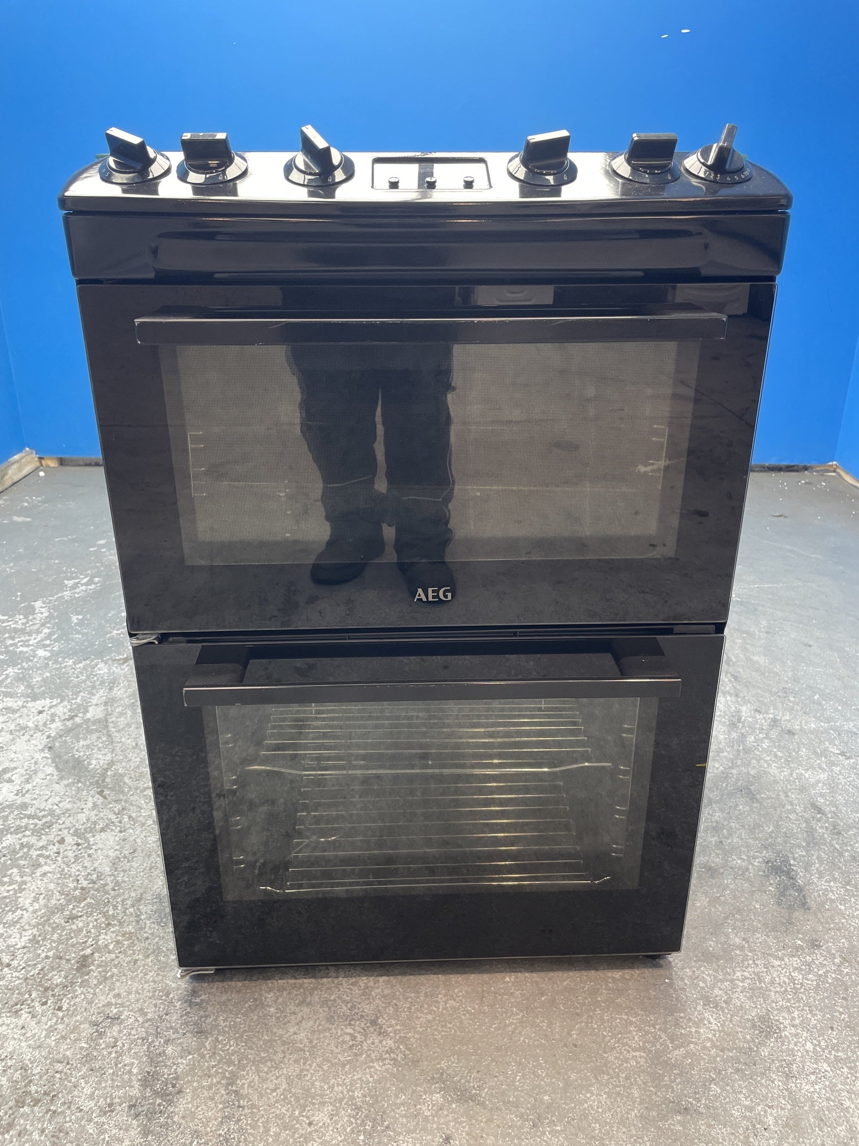 #GRC-155-929 - AEG CGX6130ACB 60cm Catalytic Freestanding Double Gas Cooker