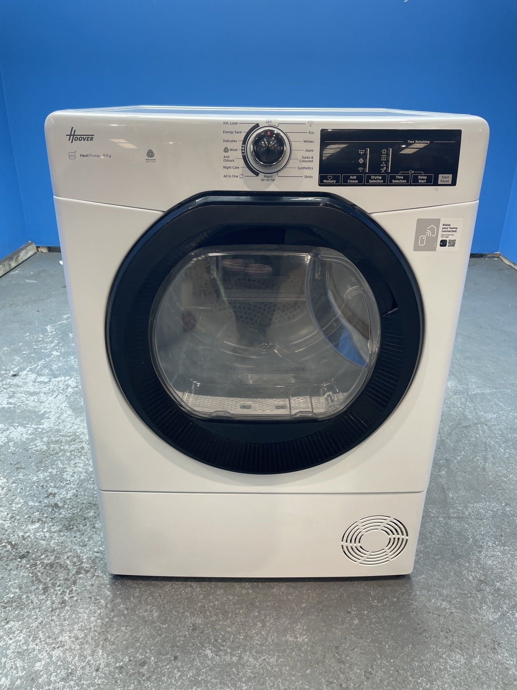 #GRC-153-850 - Hoover HRE H9A3TBE/N 9kg Heat Pump Tumble Dryer with Wi-Fi