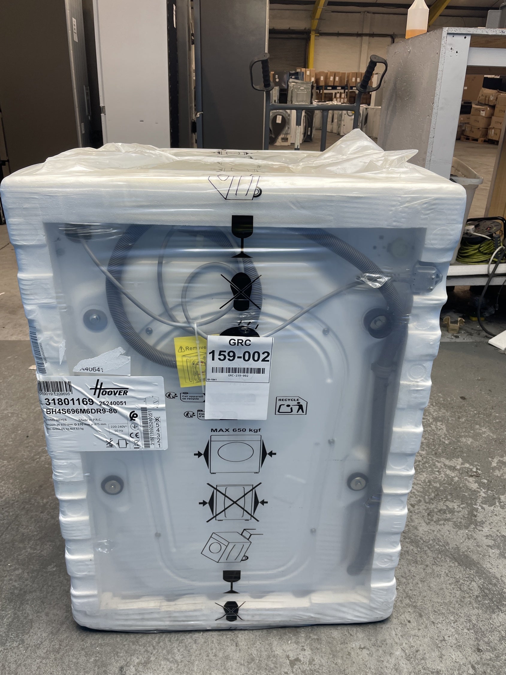 #GRC-159-085 - Hoover BH4S696M6DR9B-80 Built-in 9kg/6kg 1600rpm Washer Dryer