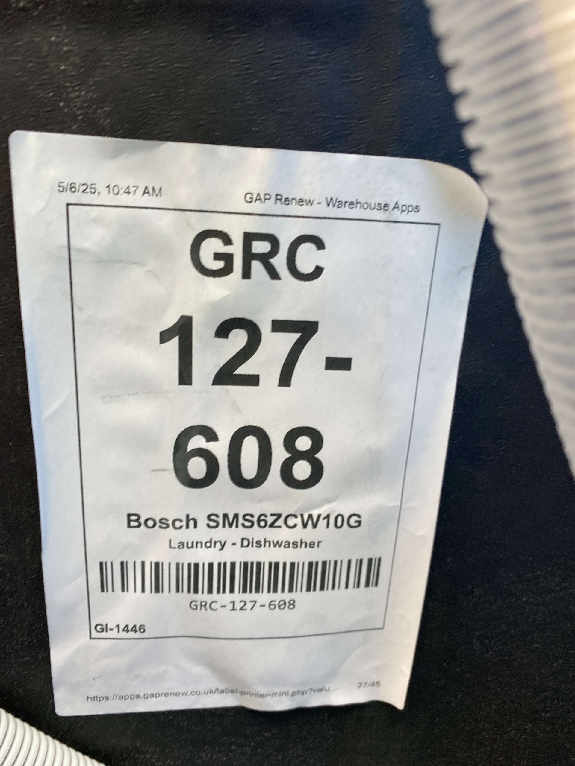 Bosch SMS6ZCW10G Series 6 14 Place Setting Dishwasher