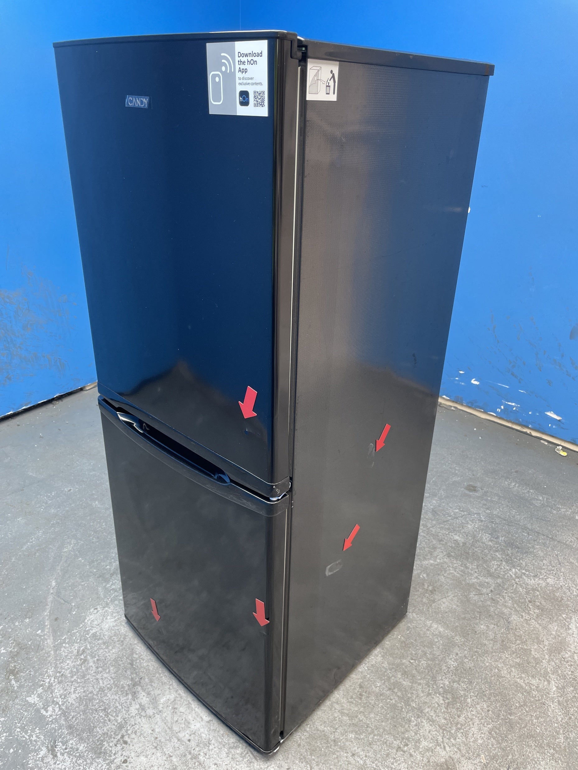 #GRC-157-384 - Candy CCH1S513EBK 185 Litre Combi Fridge Freezer