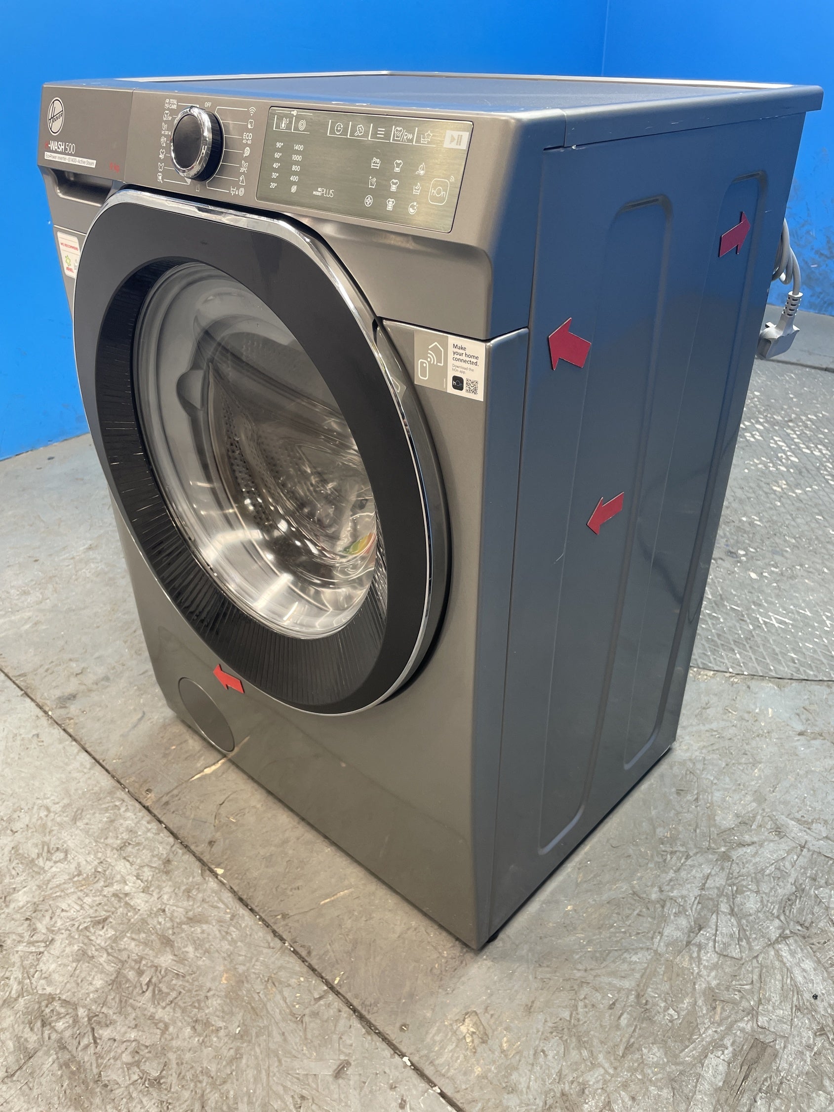 #GRC-155-077 - Hoover HWB49AMBCR 9kg 1400 Spin Washing Machine