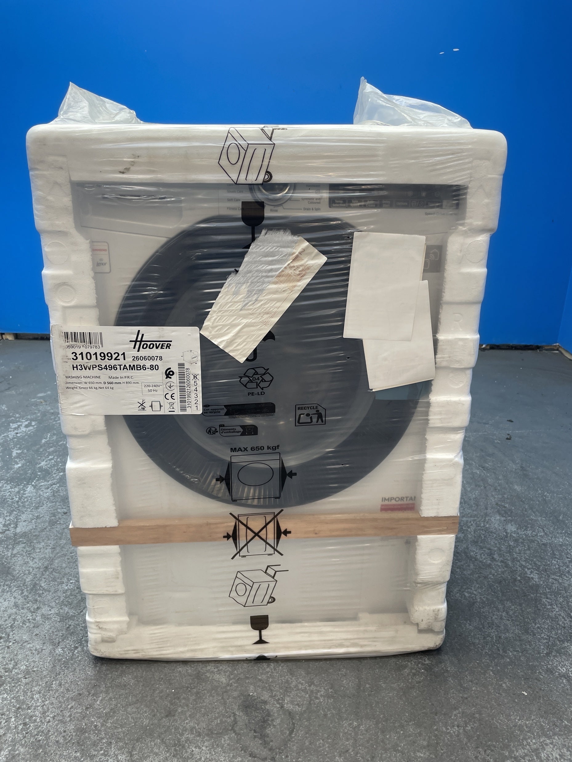 #GRC-159-776 - Hoover H3WPS496TAMB6 9kg 1400 Spin Washing Machine
