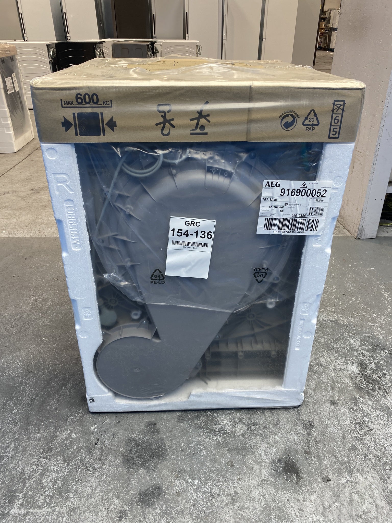 #GRC-154-136 - AEG TR718A4B 7000 Series 8kg Heat Pump SensiDry Tumble Dryer