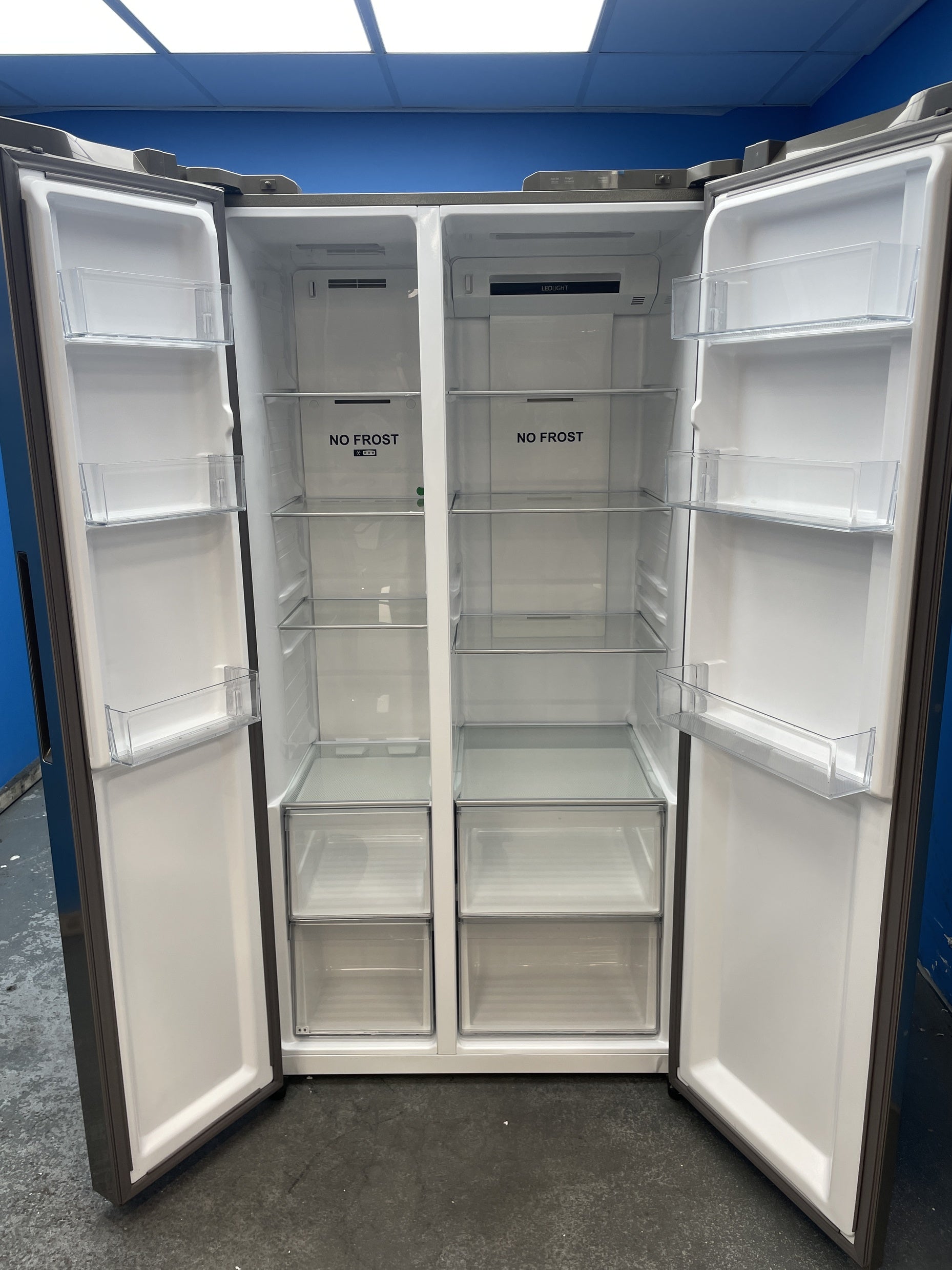 #GRC-159-218 - Hoover H-FRIDGE 700 MAXI HONSQ2T918EXK American Fridge Freezer
