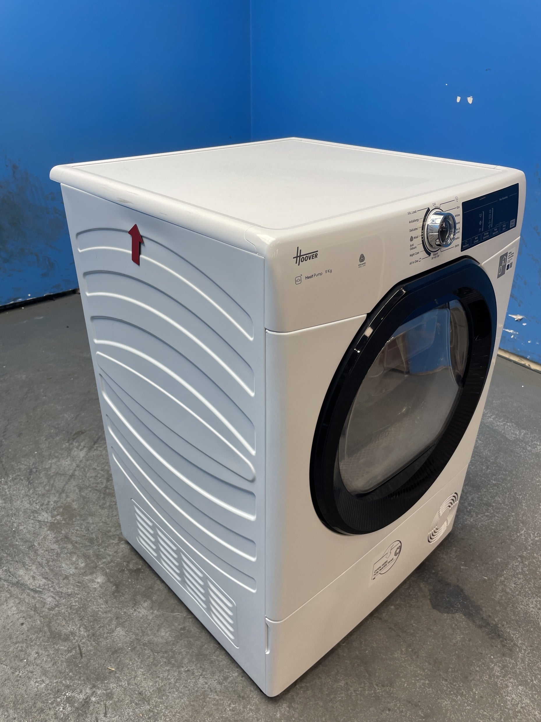 #GRC-160-250 - Hoover 9kg Heat Pump Tumble Dryer – WiFi Connected, White, D Energy Rating