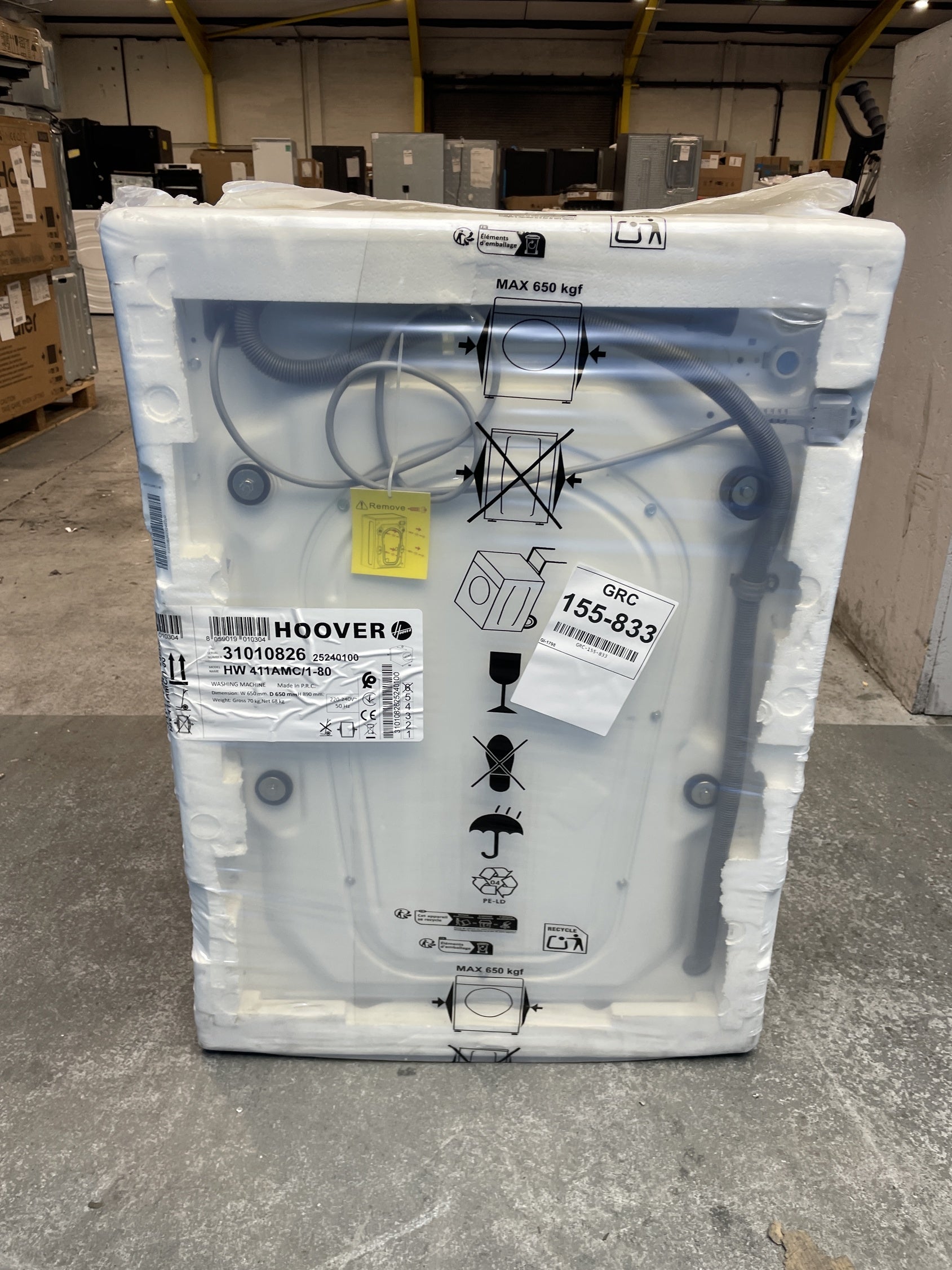 #GRC-155-833 - H-WASH 500 HWB 411AMC/1-80 11kg 1400rpm Washing Machine