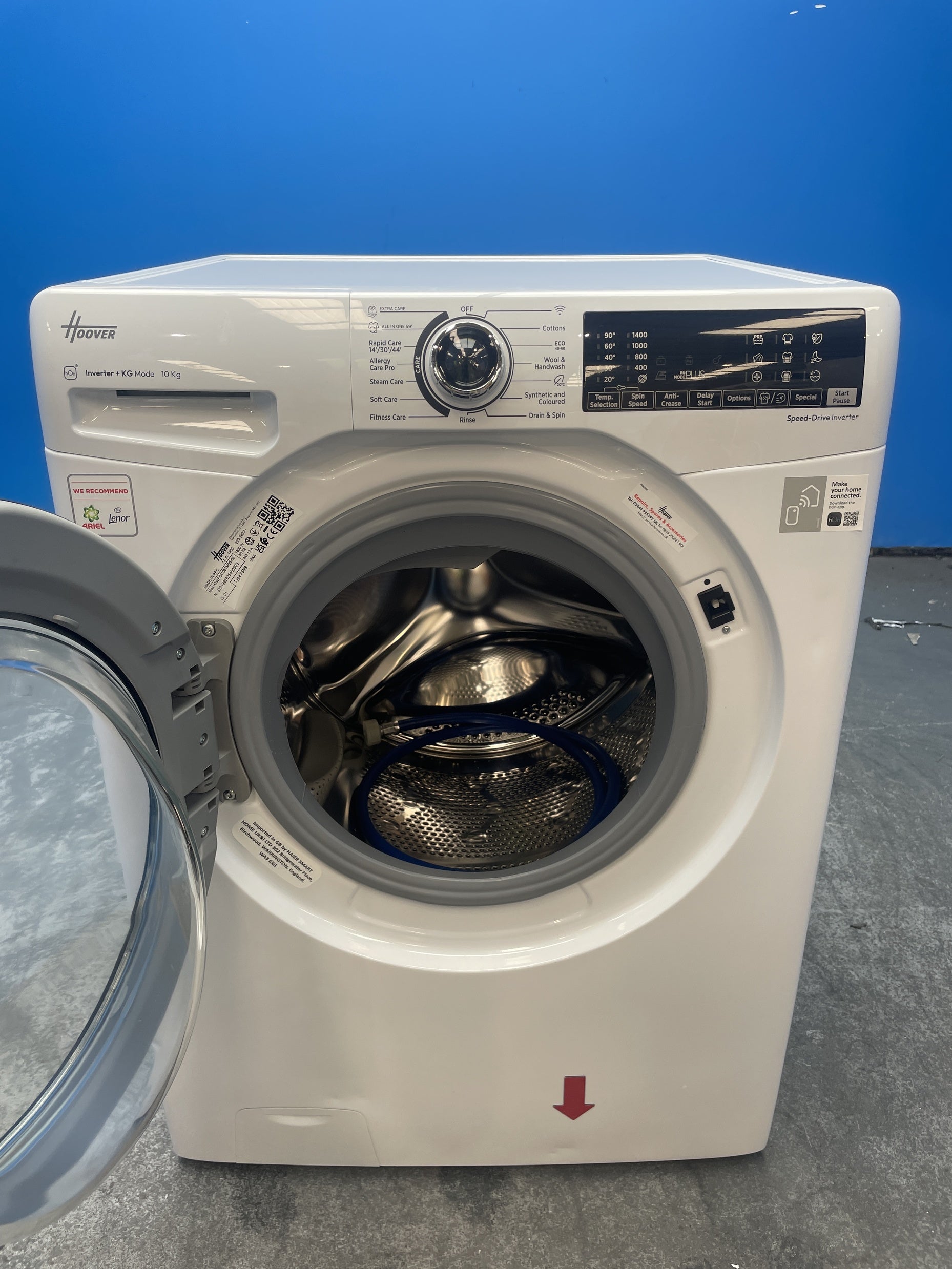 #GRC-158-550 - Hoover H3WPS4106TMB6 10kg 1400 Spin Washing Machine