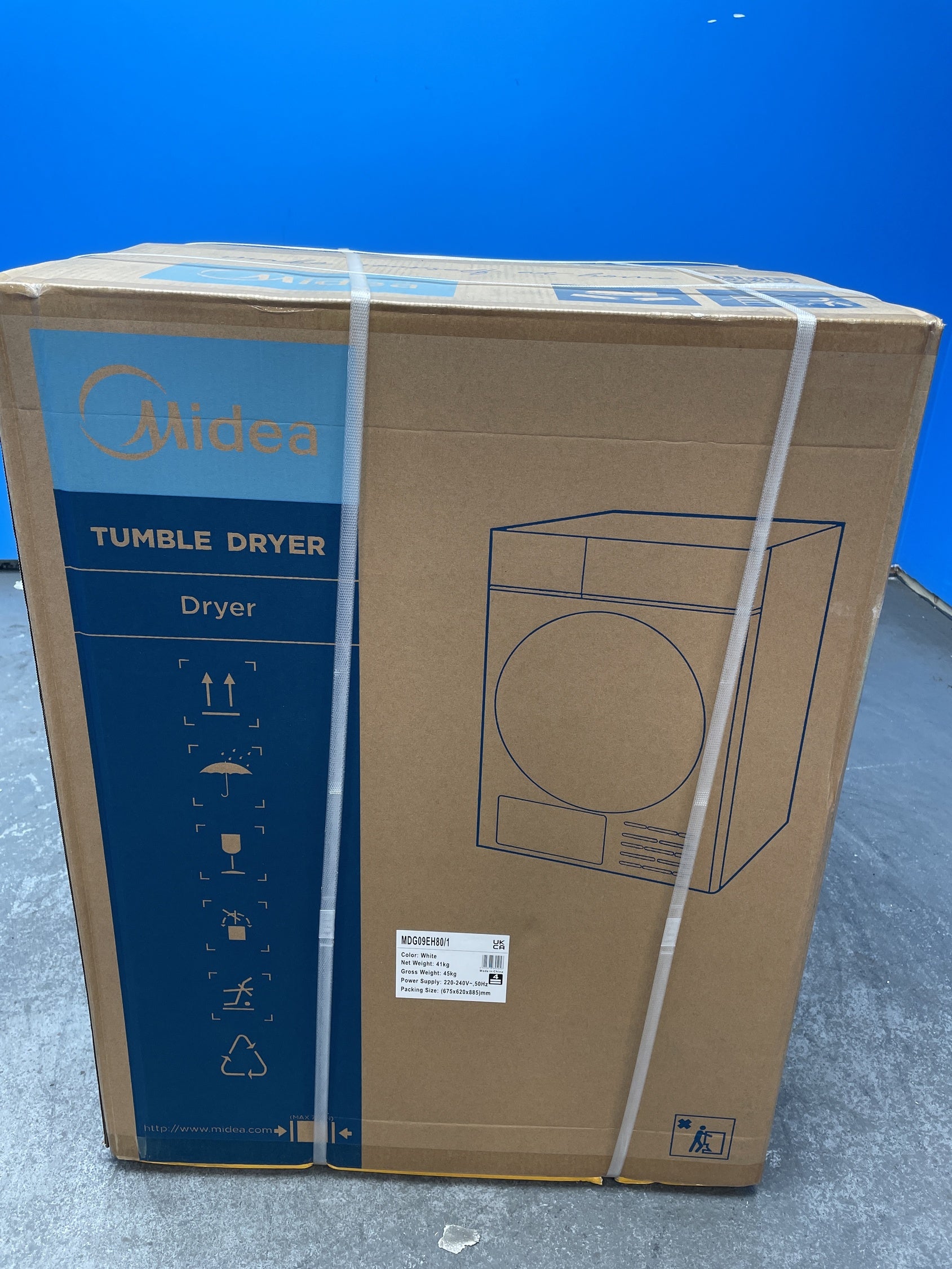 #GRC-158-857 - Midea MDG09EH80 8kg Heat Pump Tumble Dryer