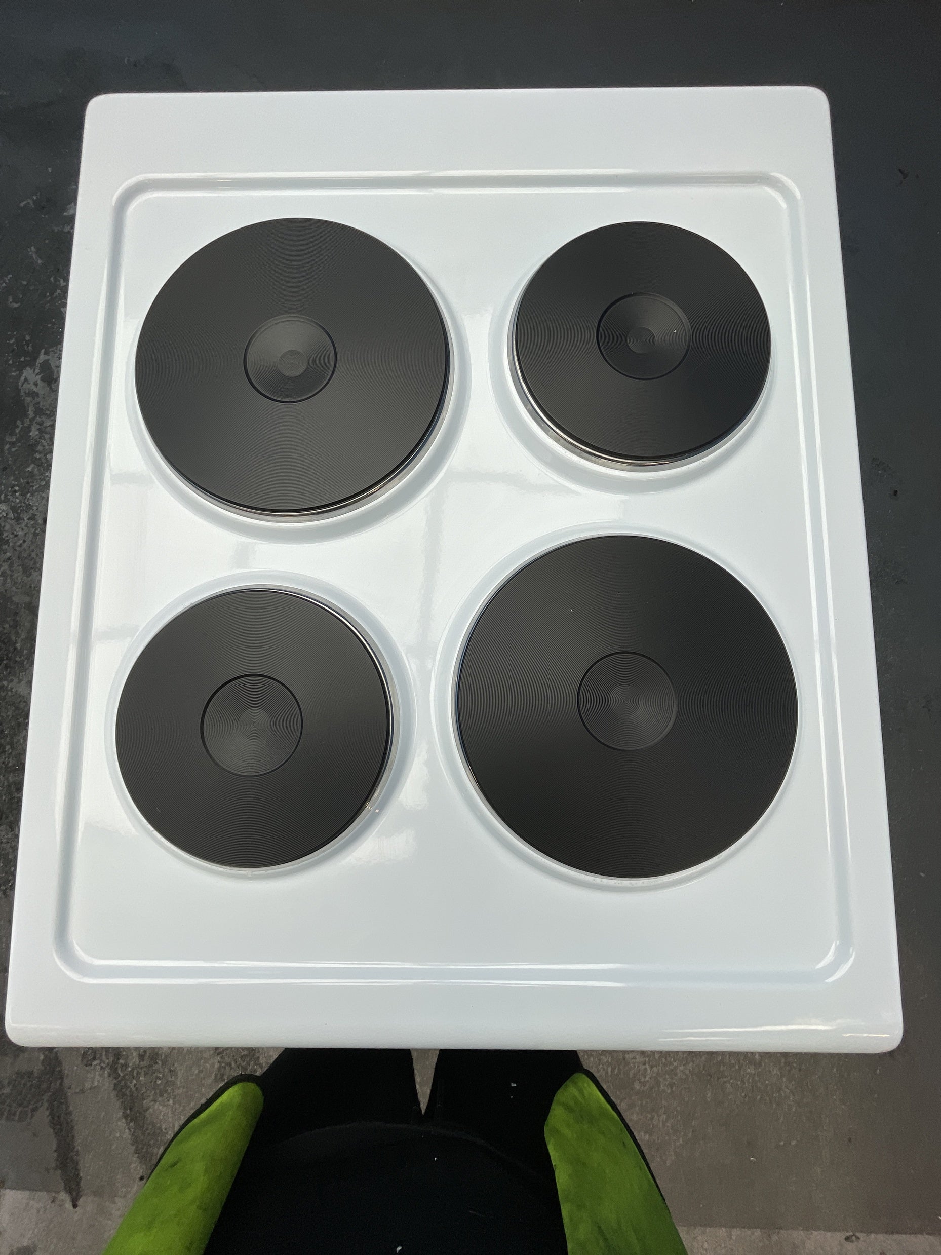 #GRC-163-887 - Midea 50cm Electric Cooker – Solid Plate Hob, Integrated Grill, White