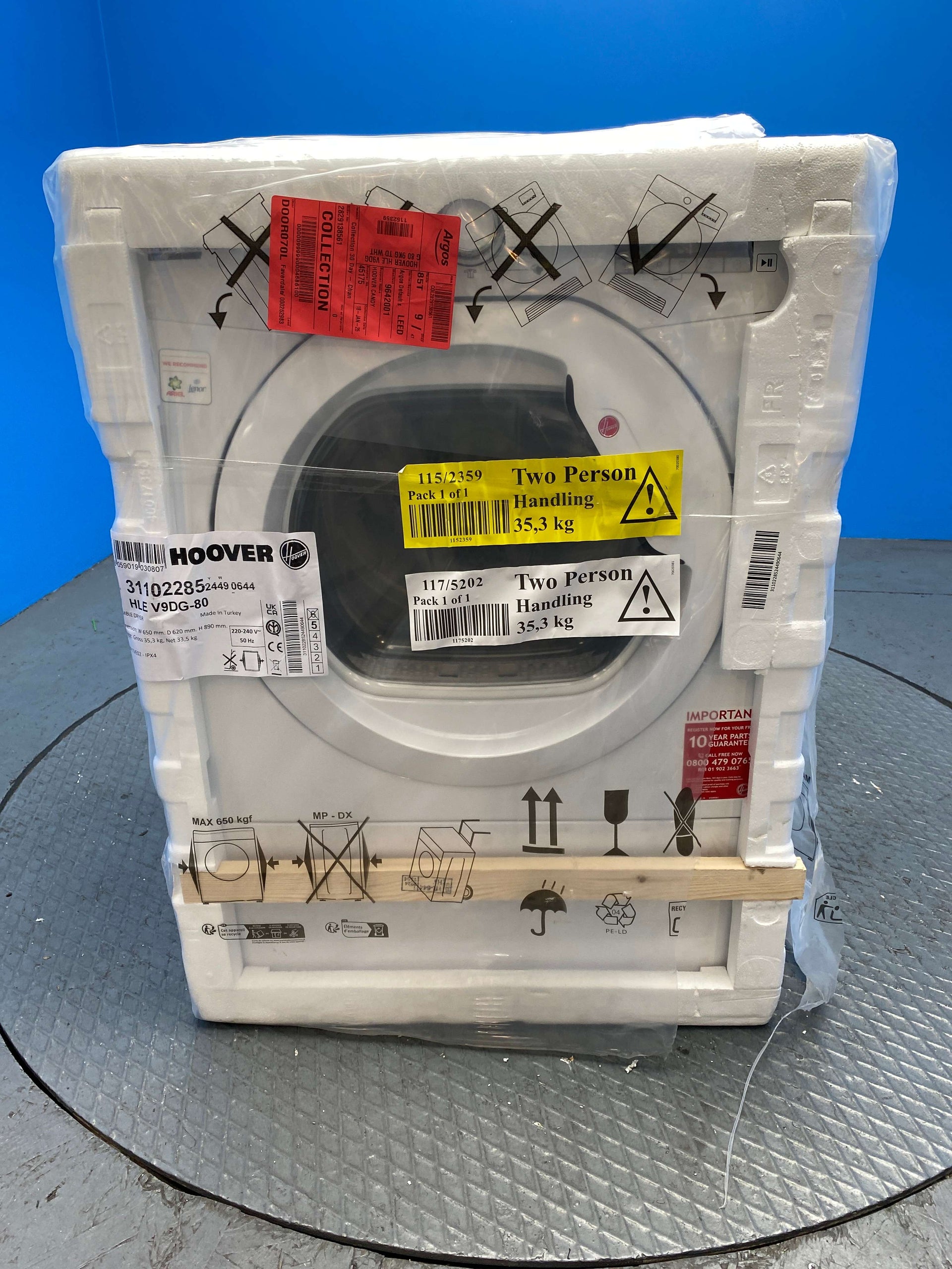 Hoover HLEV9DG 9kg Vented Tumble Dryer