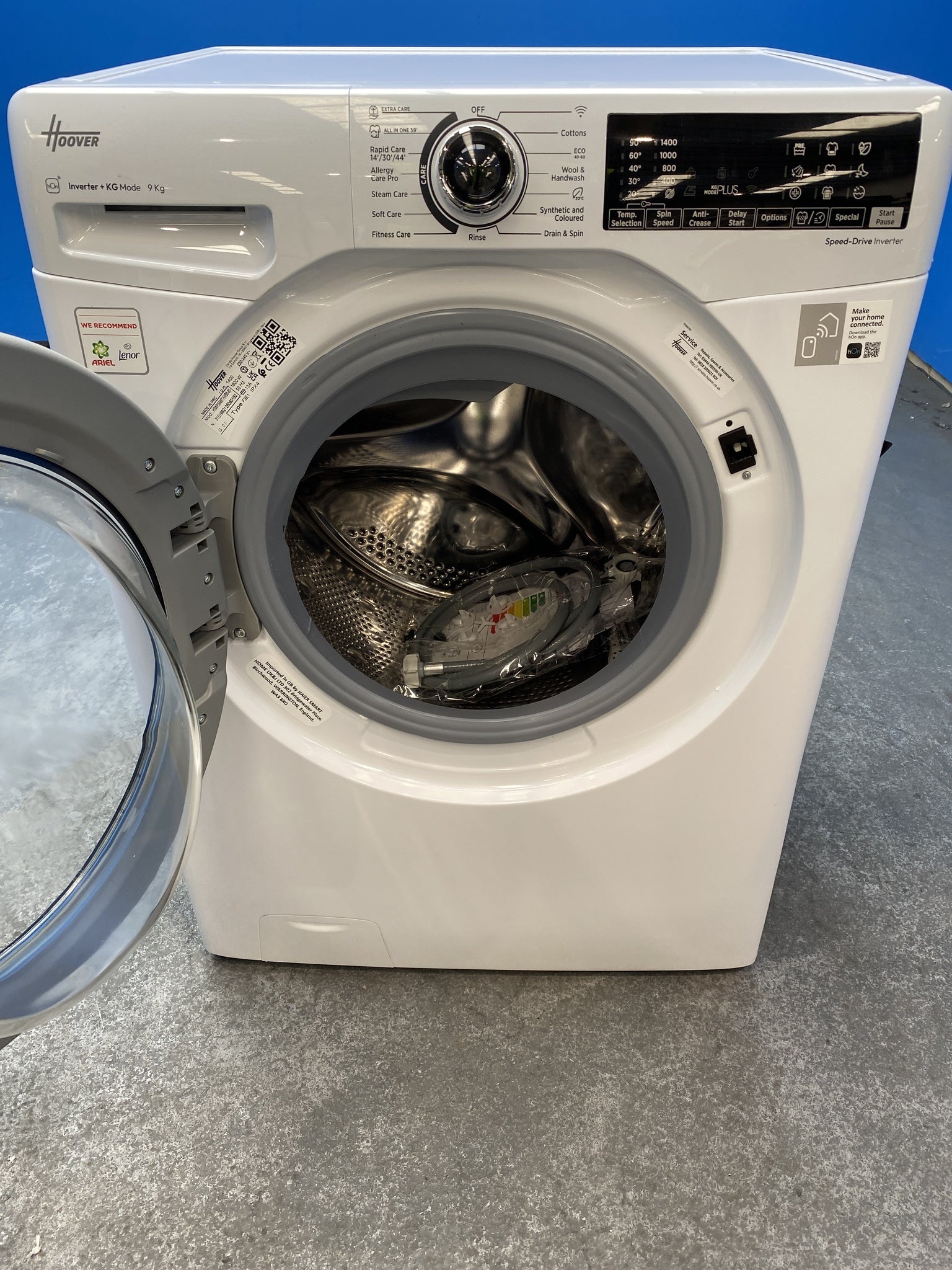 #GRC-157-933 - Hoover H3WPS496TAMB6 9kg 1400 Spin Washing Machine