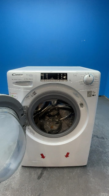 #GRC-162-975 - Candy 8kg 1600rpm Washing Machine – KG Detector, Steam Function, White