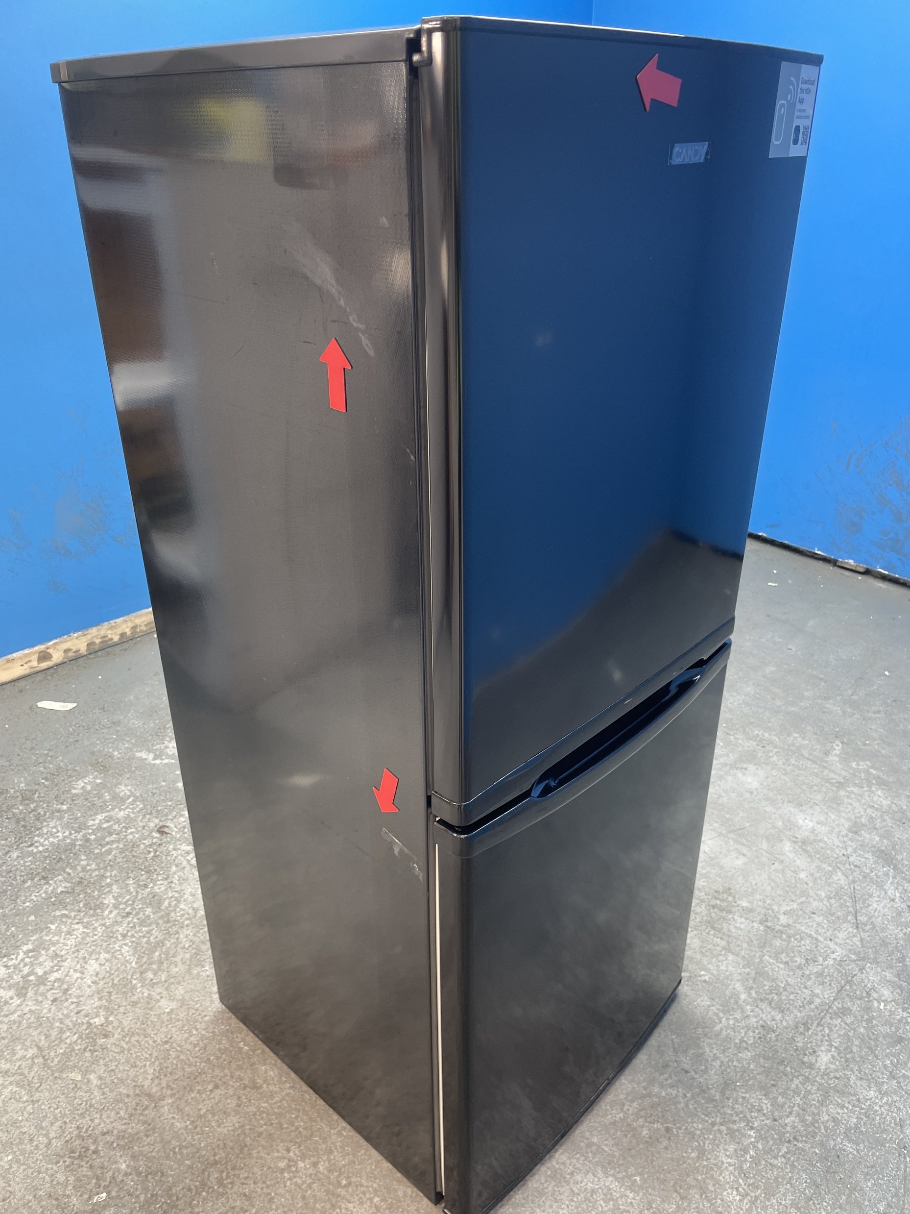 #GRC-157-392 - Candy CCH1S513EBK 185 Litre Combi Fridge Freezer