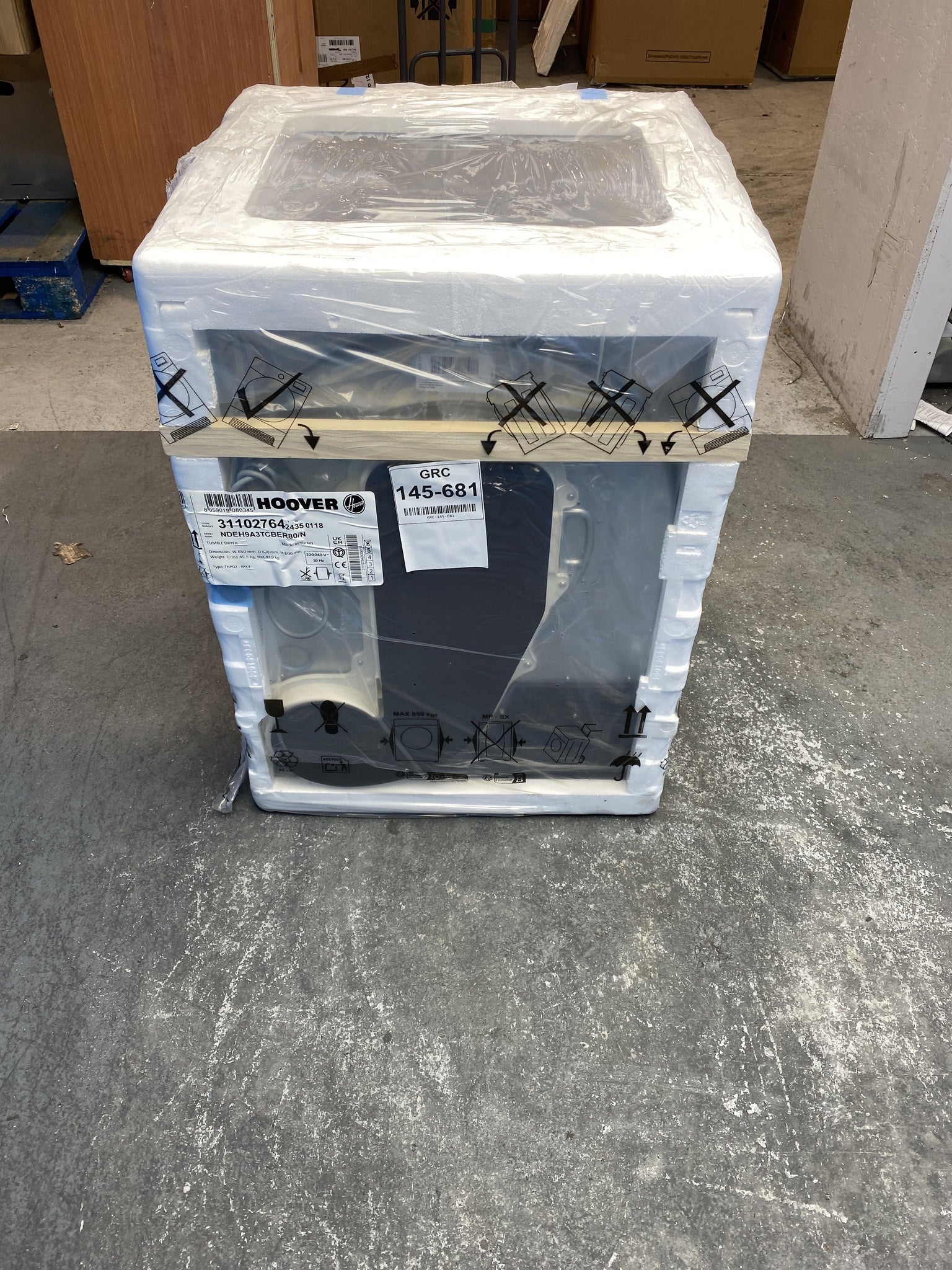 Hoover H-DRY 500 NDEH9A3TCBER80/N 9kg Heat Pump Dryer