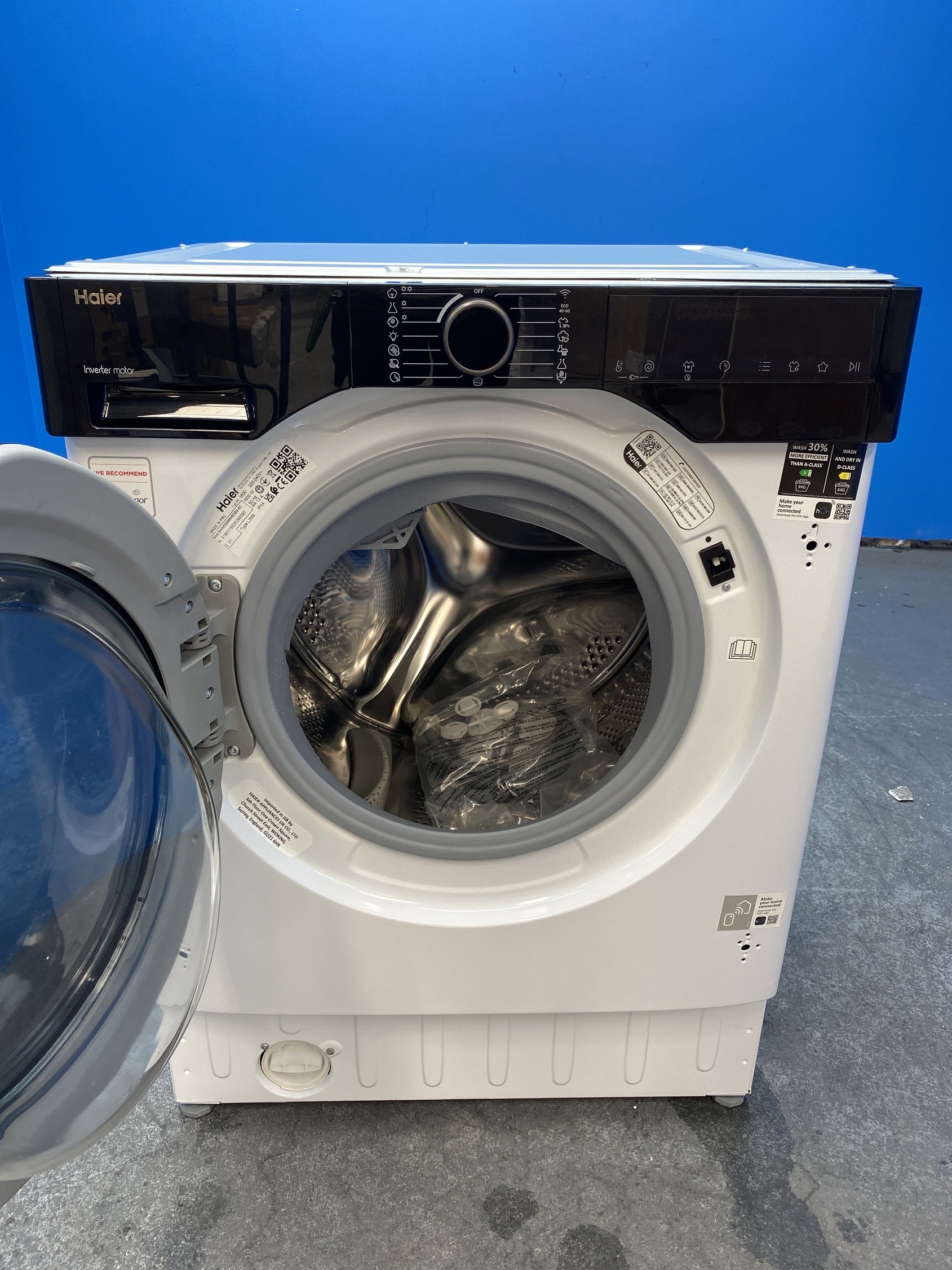 #GRC-160-193 - Haier Series 6 BHA6S696M6DB9-80 9/6kg 1600rpm Integrated Washer Dryer