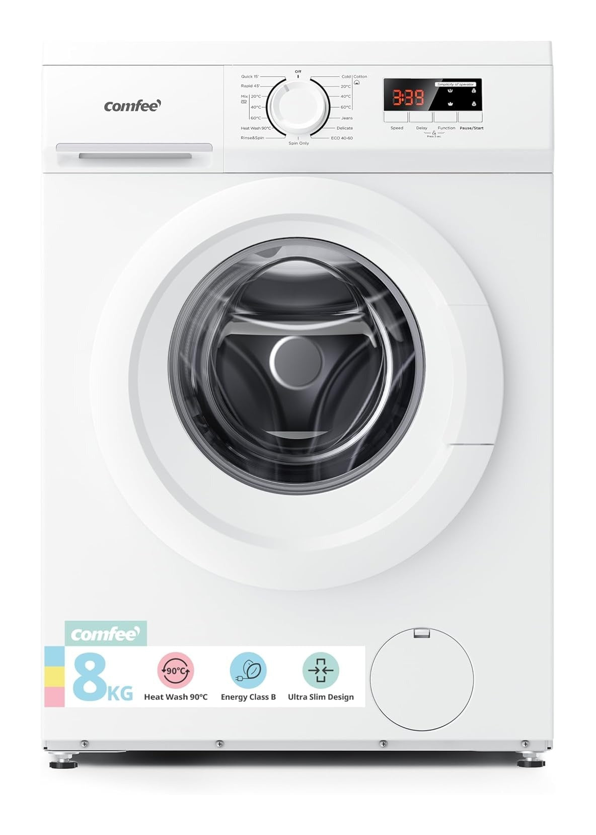 Comfee CFE12EW80/W 8kg 1400rpm Washing Machine – Renew 2 U