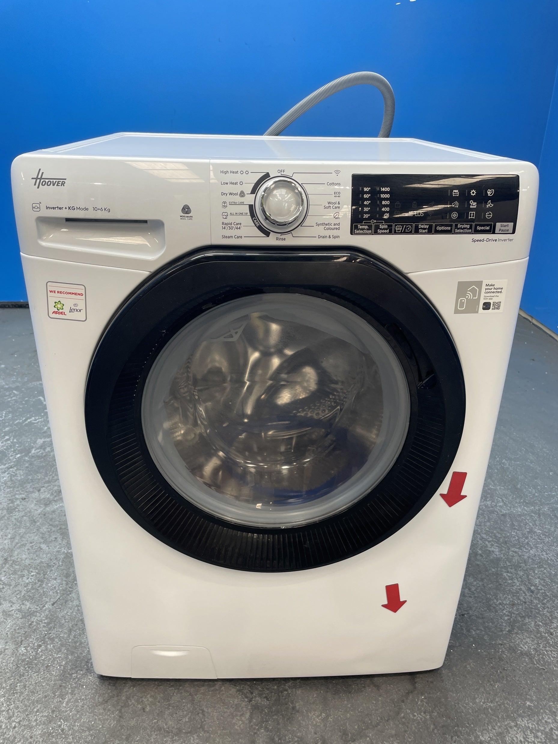 #GRC-160-002 - Hoover H-WASH 350 H3DPS41066TAMB80 10/6kg 1400rpm Washer Dryer
