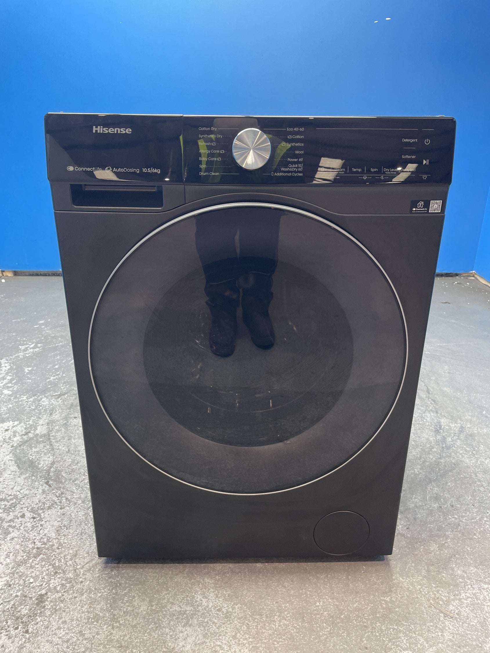 #GRC-136-296 - Hisense WD5S1045BB 10.5/6kg 1400rpm Auto Dosing Washer Dryer