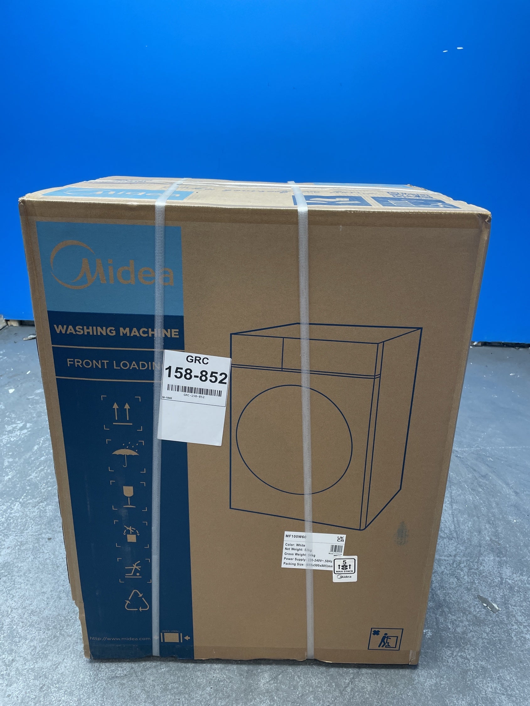 #GRC-158-852 - Midea MF100W60 6kg 1000 Spin Washing Machine with Lunar Dial