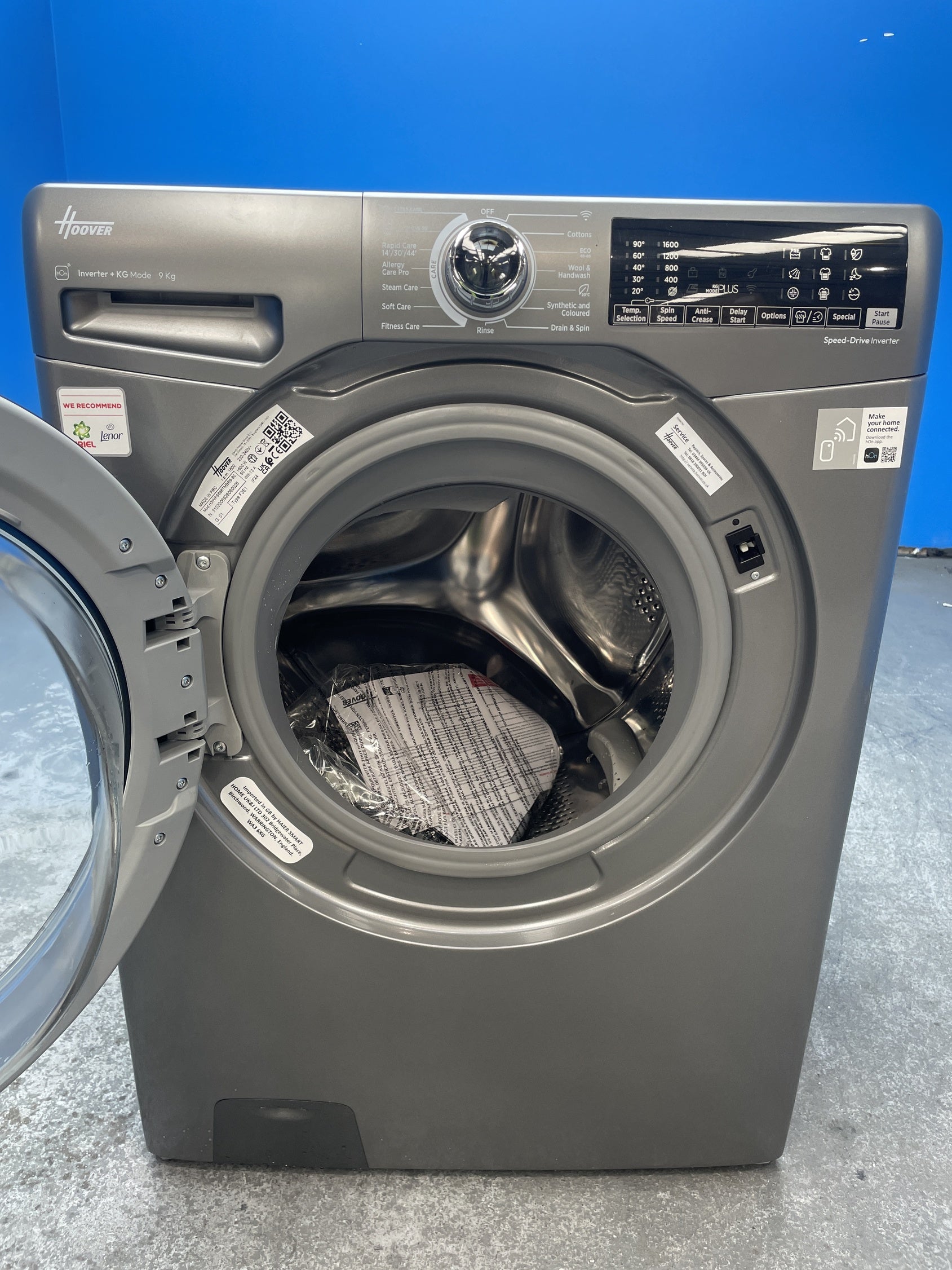 #GRC-159-512 - Hoover H-WASH 350 H3WPS696TMBR6 9kg 1600rpm Washing Machine
