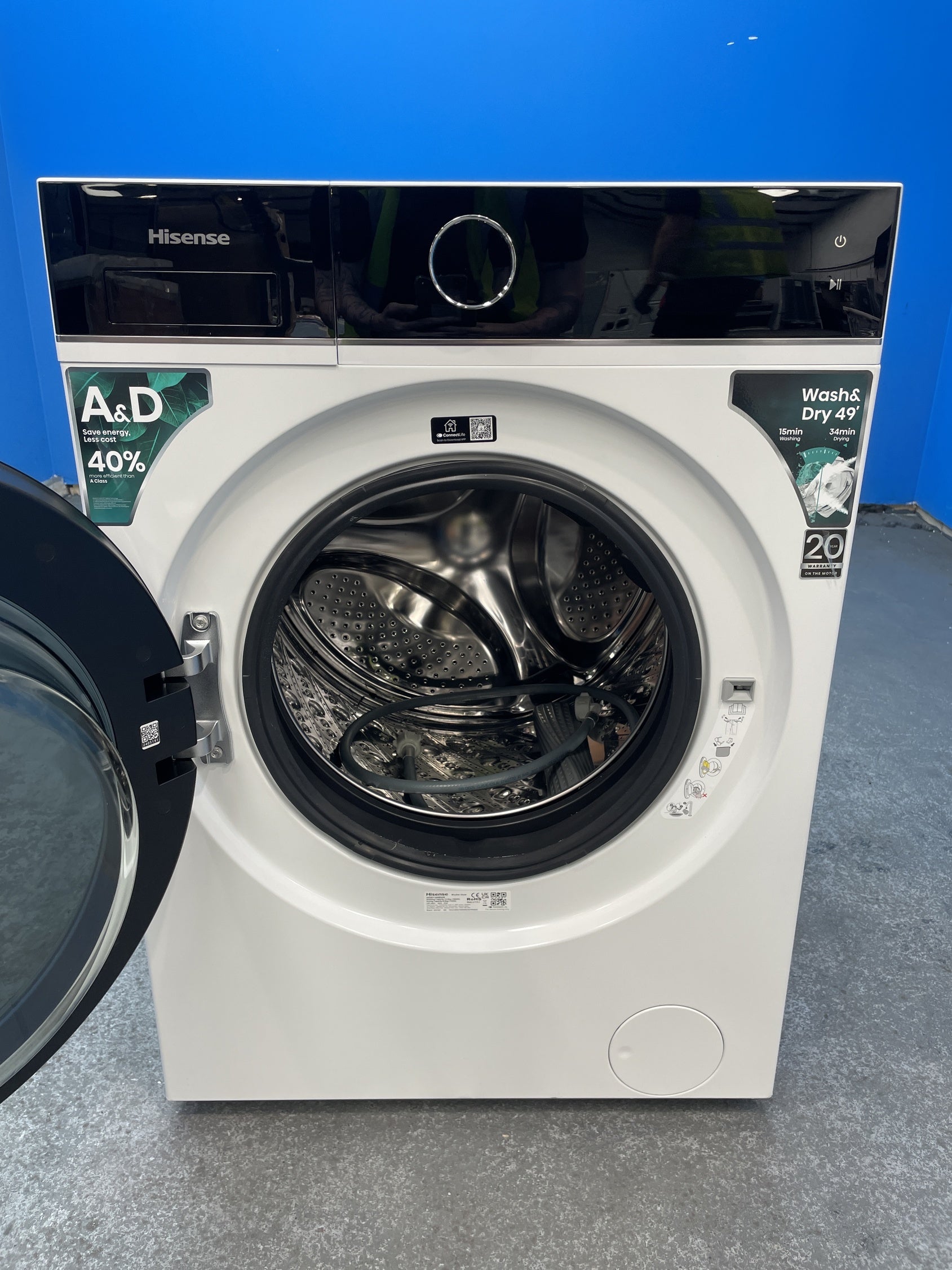 #GRC-158-013 - Hisense WD5I1245BWR 5i Series 12/8kg 1400rpm Washer Dryer