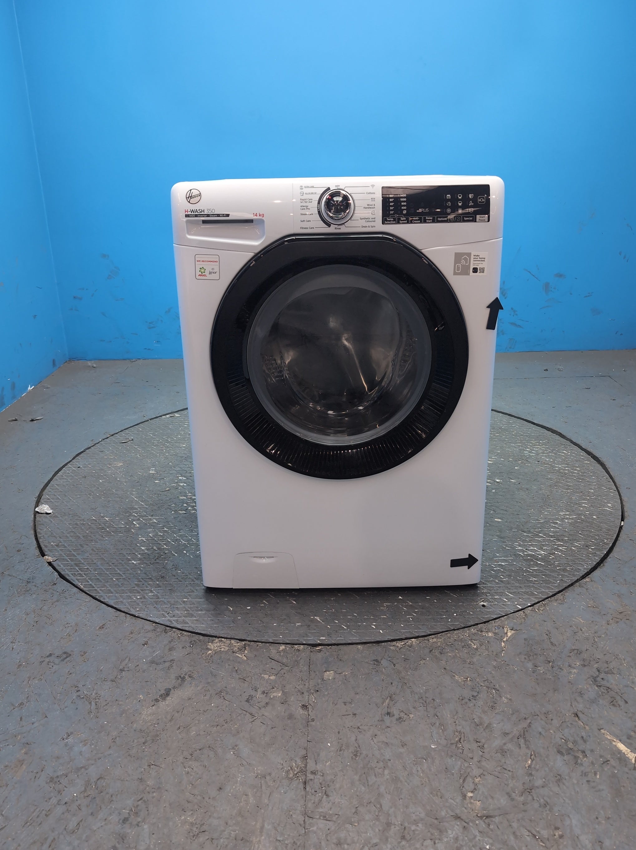 #GRC-164-390 - Hoover H-WASH 350 14kg 1400rpm Washing Machine – Quick Wash, White