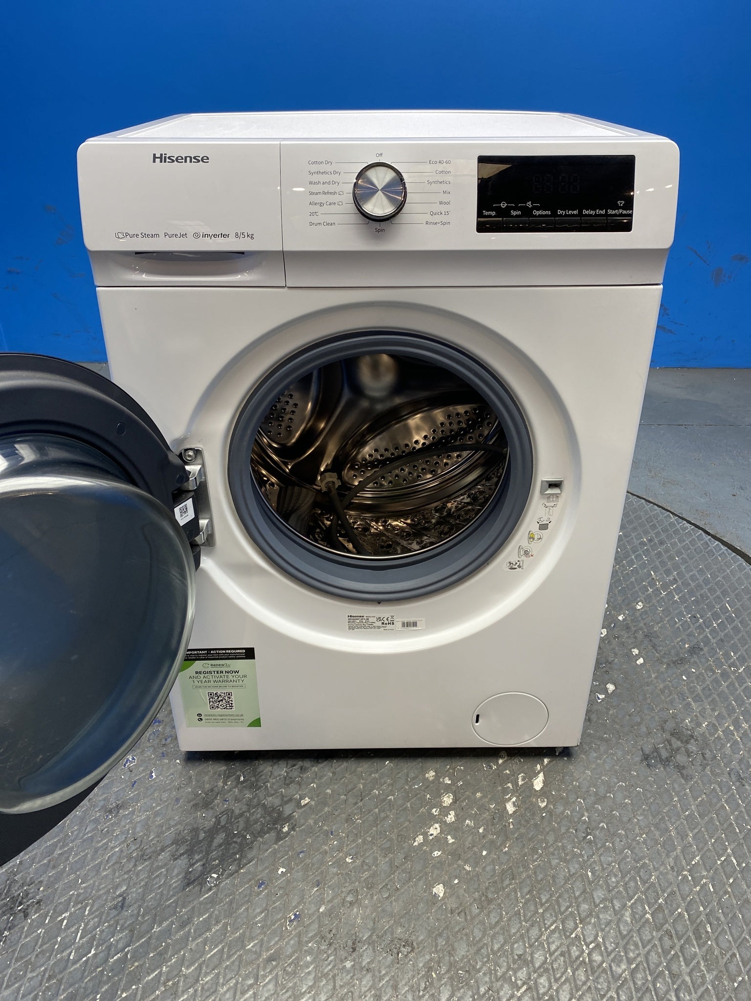 Hisense WDQA8014EVJM Series 3 8kg / 5kg 1400 Spin Washer Dryer