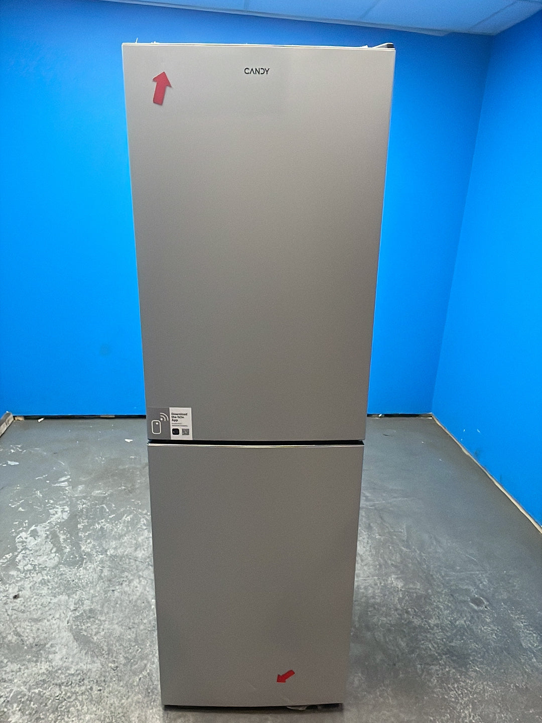 #GRC-163-040 - Candy 54.5cm Fridge Freezer – 252L, Silver, Low Frost, Smart WiFi