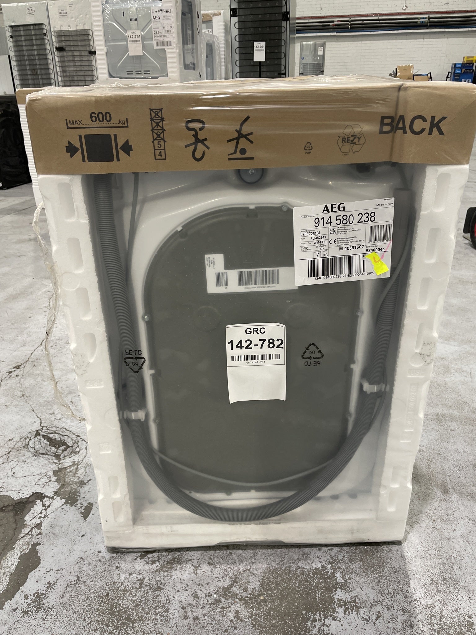 #GRC-142-782 - AEG 7000 Series L7FE7261BI Integrated 7kg 1200rpm Washing Machine