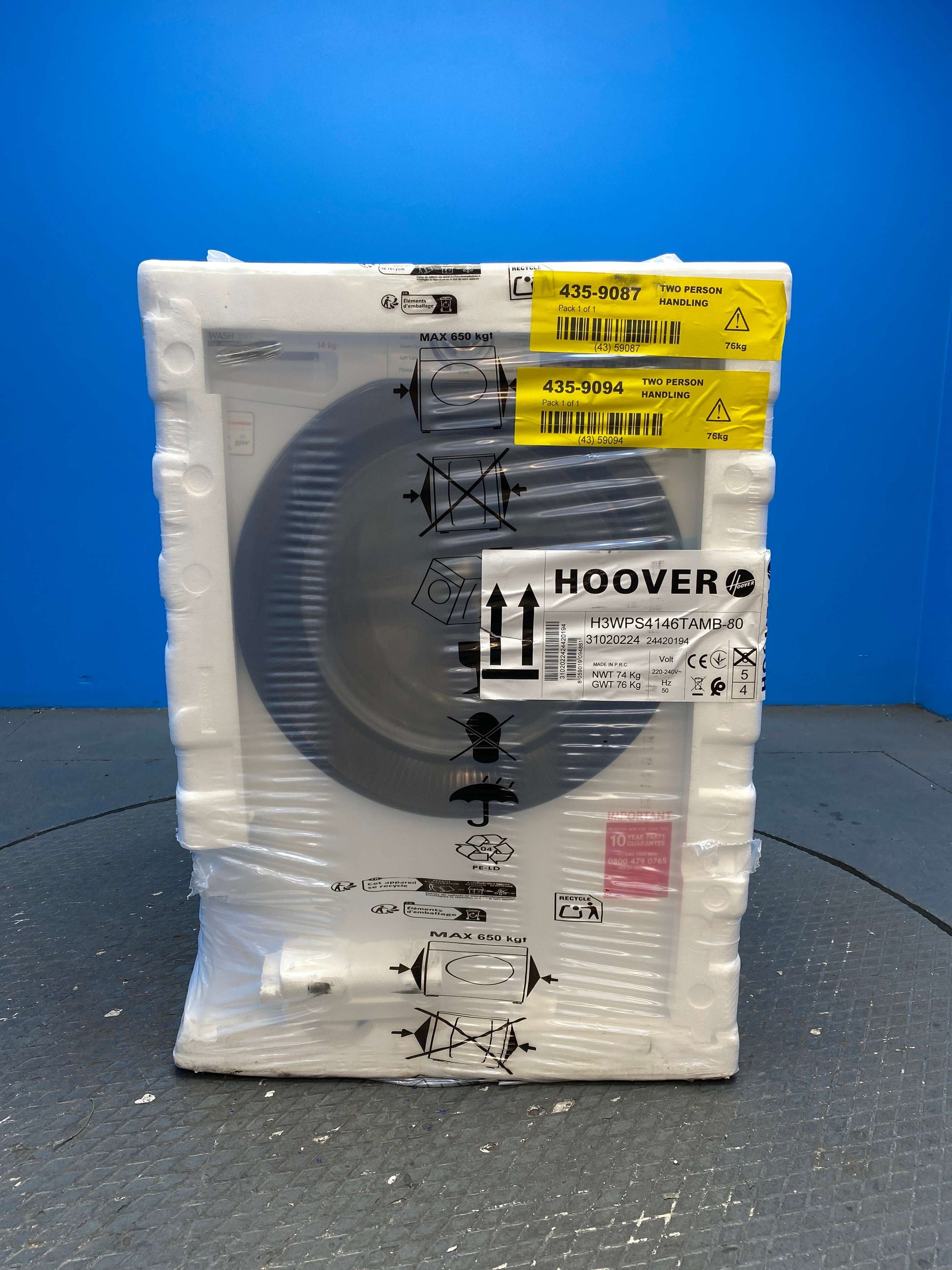 Hoover H3WPS4146TAMB80 14kg 1400 Spin Washing Machine