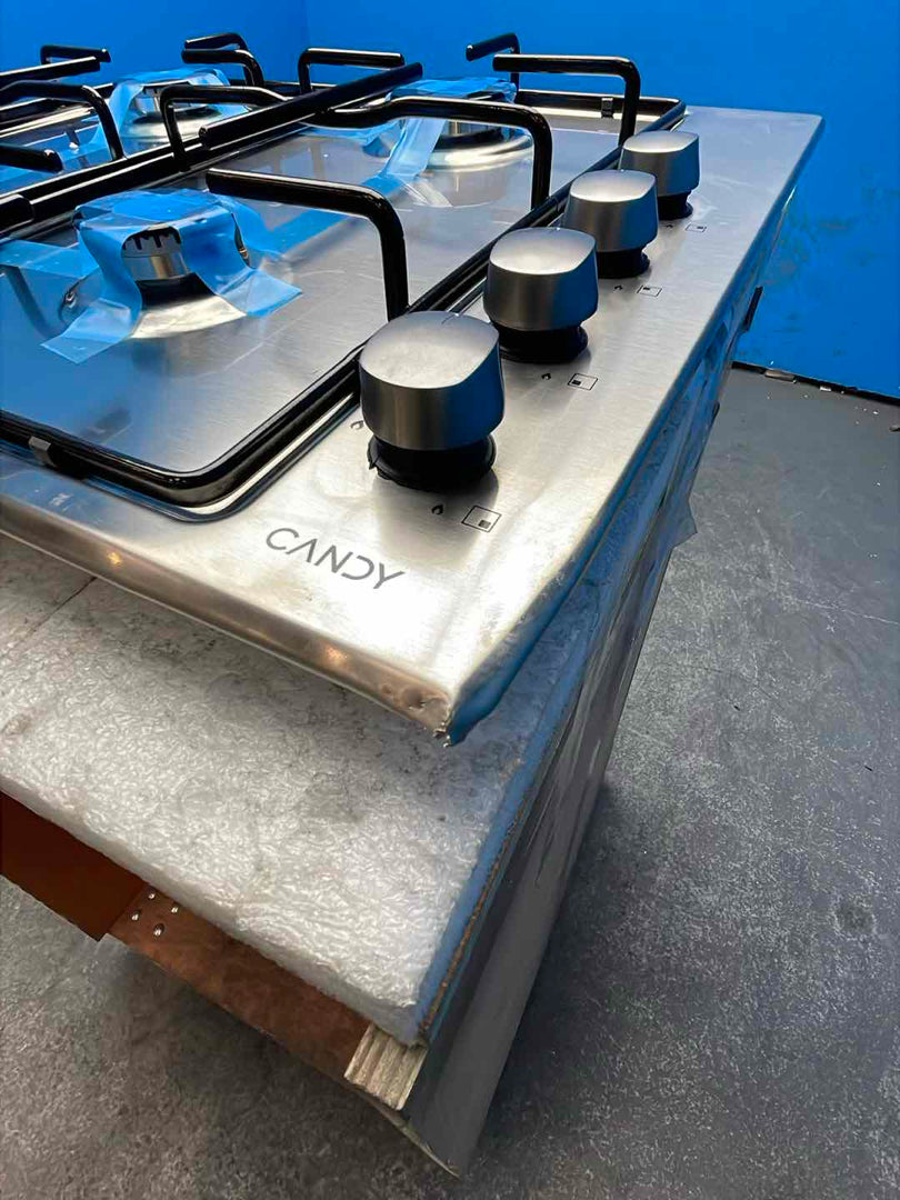 #GRC-160-493 - Hoover HHW6LK3X 60cm 4-Burner Stainless Steel Gas Hob