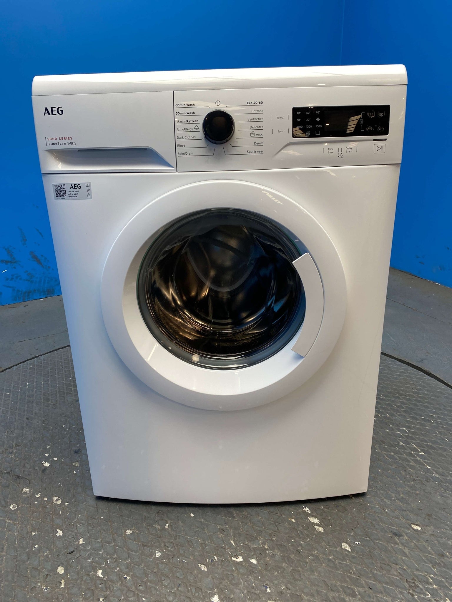 AEG LFX50844B 8kg 1400rpm Washing Machine with TimeSave