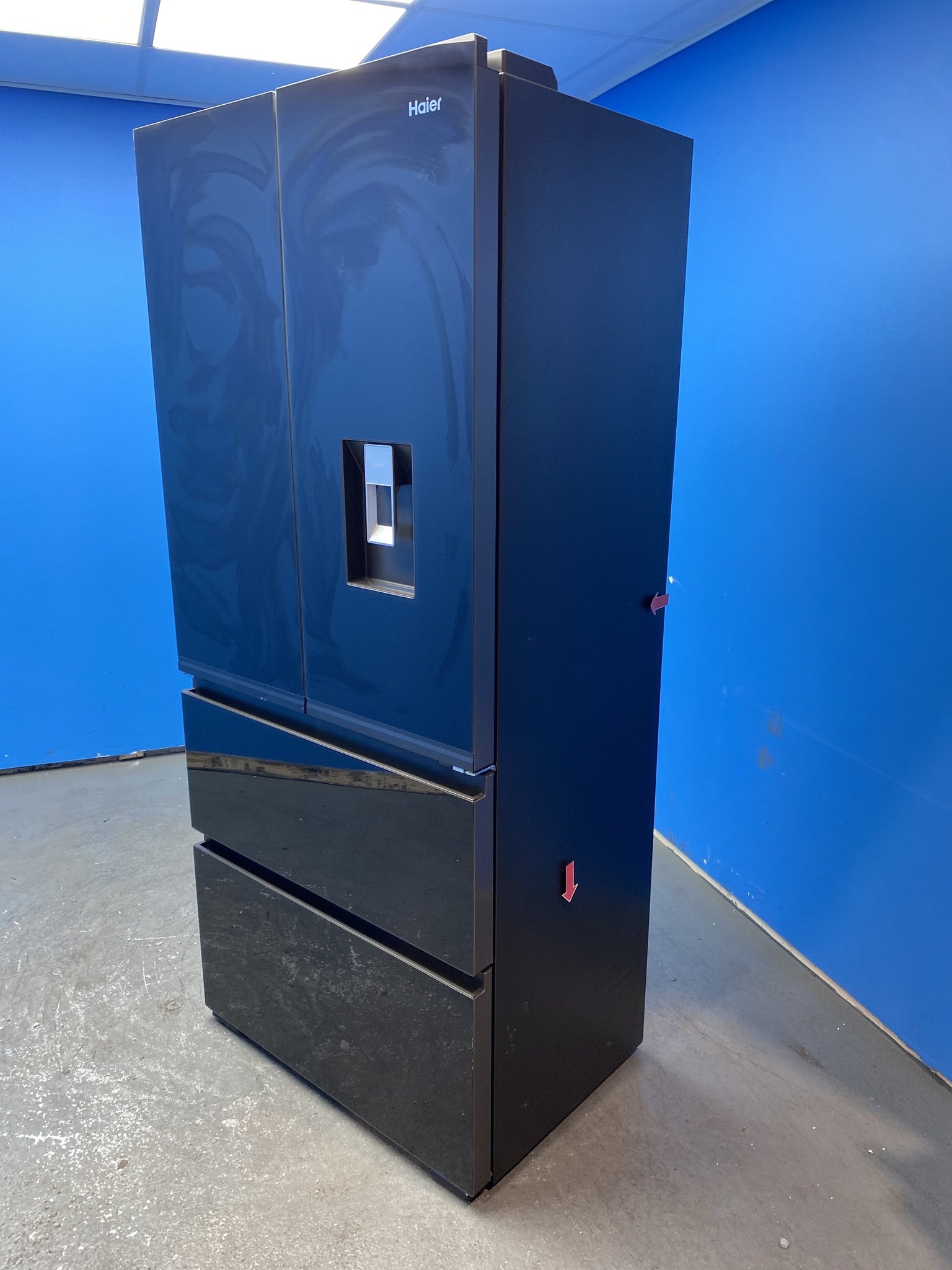 Haier Series 7 HFKR7819DWGB Frost Free French Door Fridge Freezer