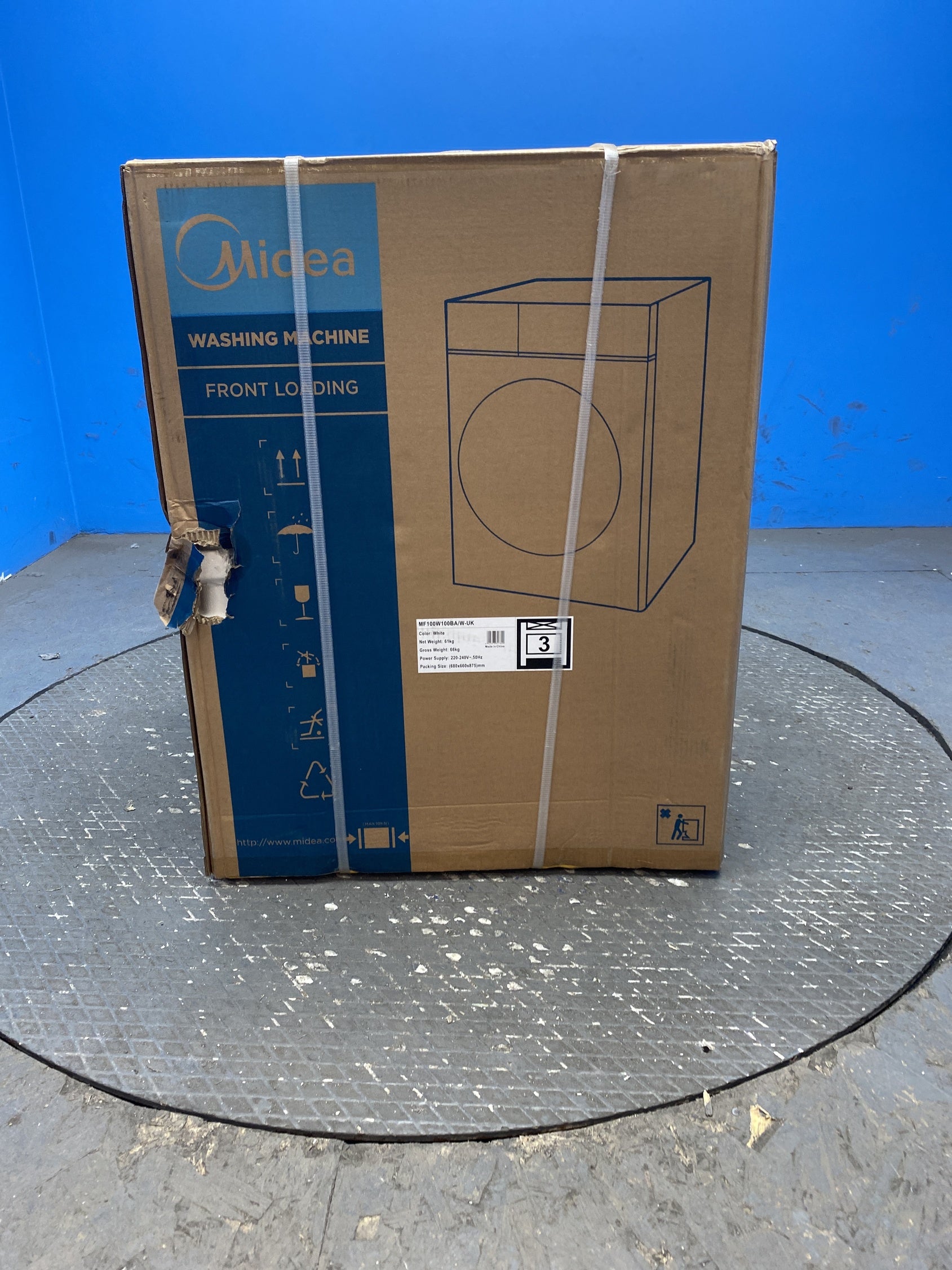 #GRC-158-850 - Midea MF100W100BA/W-UK 10kg 1400rpm Washing Machine